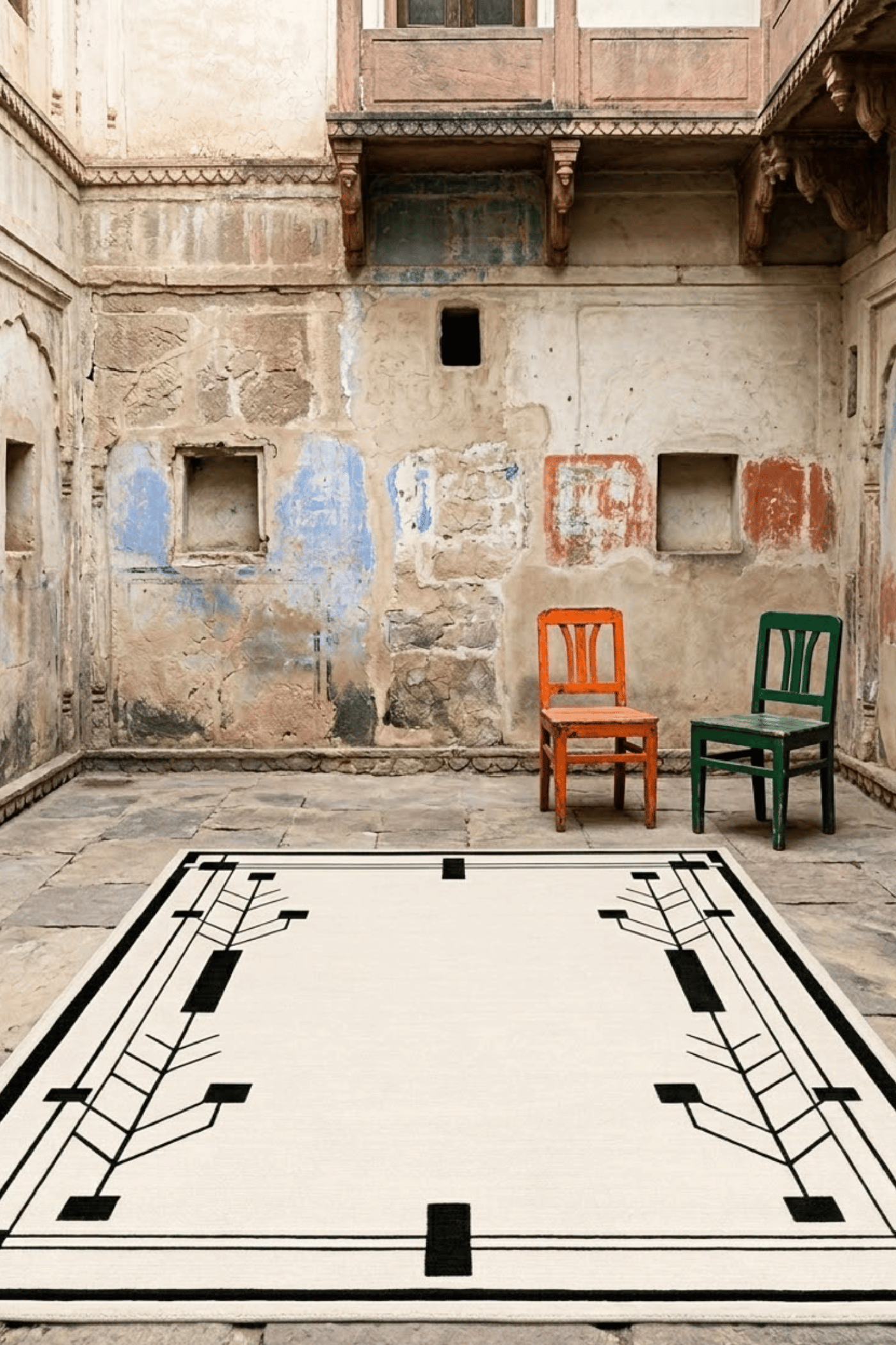 Woolen Handtufted Carpet_ Prairie Frame