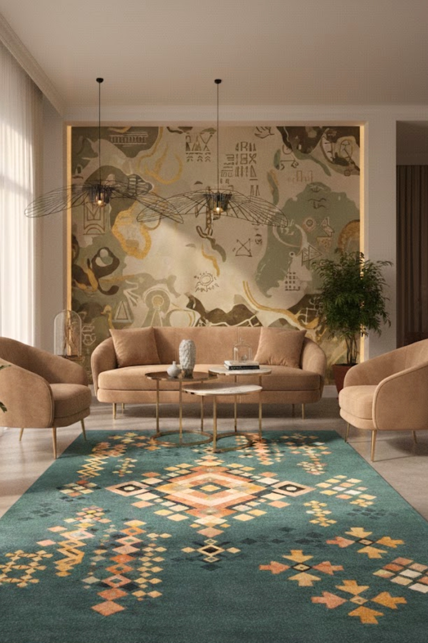 Woolen Handtufted Carpet_ Neelvansh