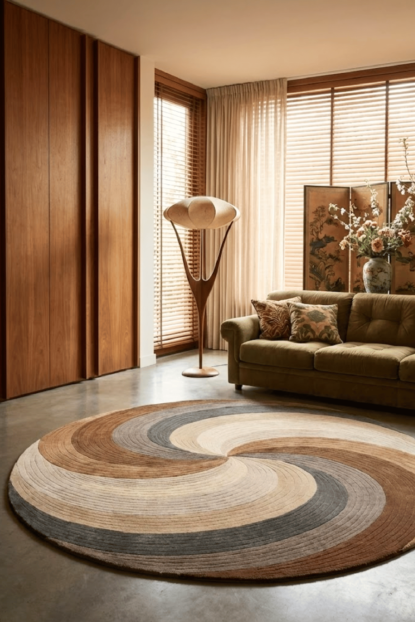 Woolen Handtufted Carpet_ TerraSwirl