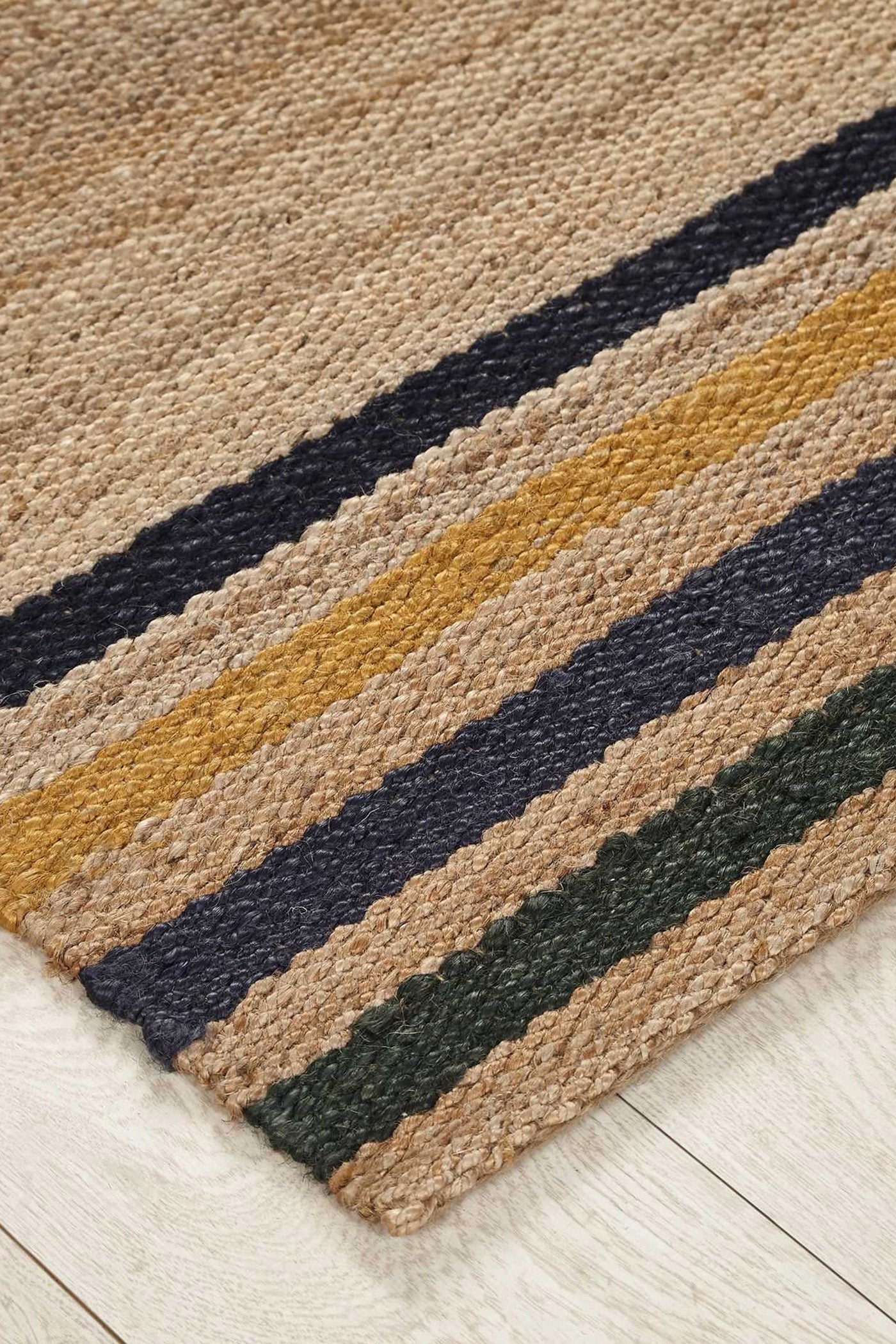 Hemp HandWoven Rug _Multi Stripe