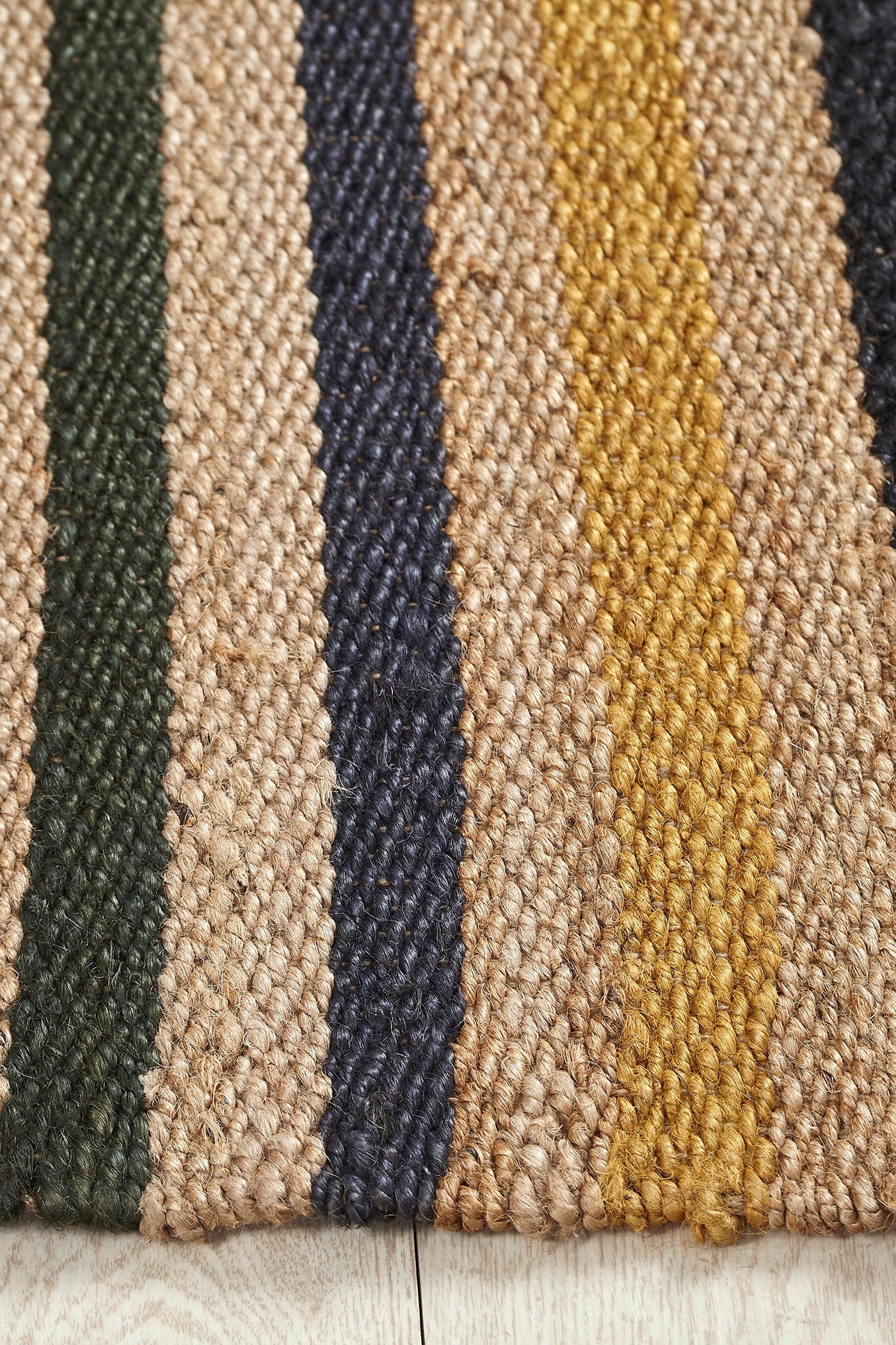 Hemp HandWoven Rug _Multi Stripe