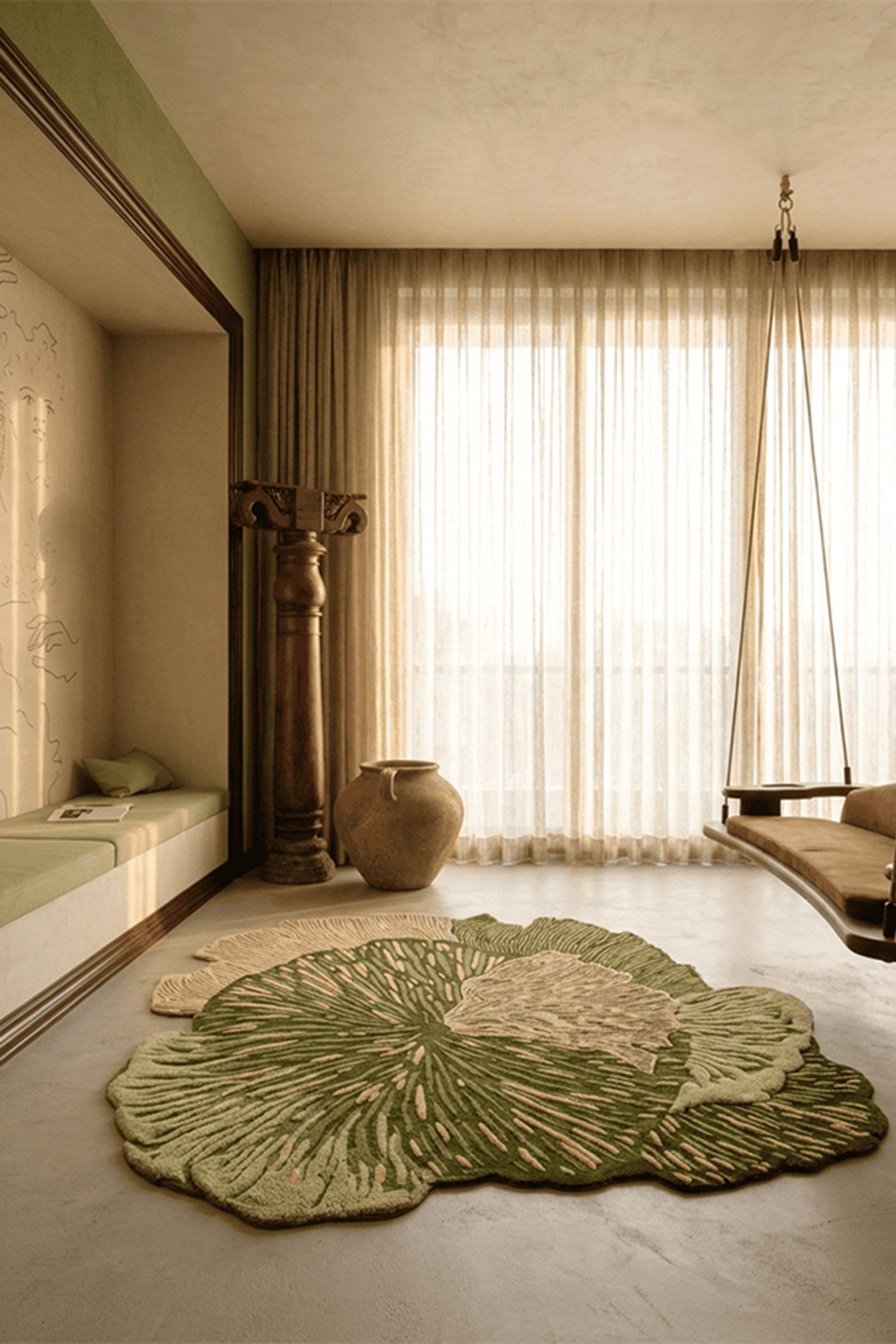 Forest Nuances hand Tufted Rug