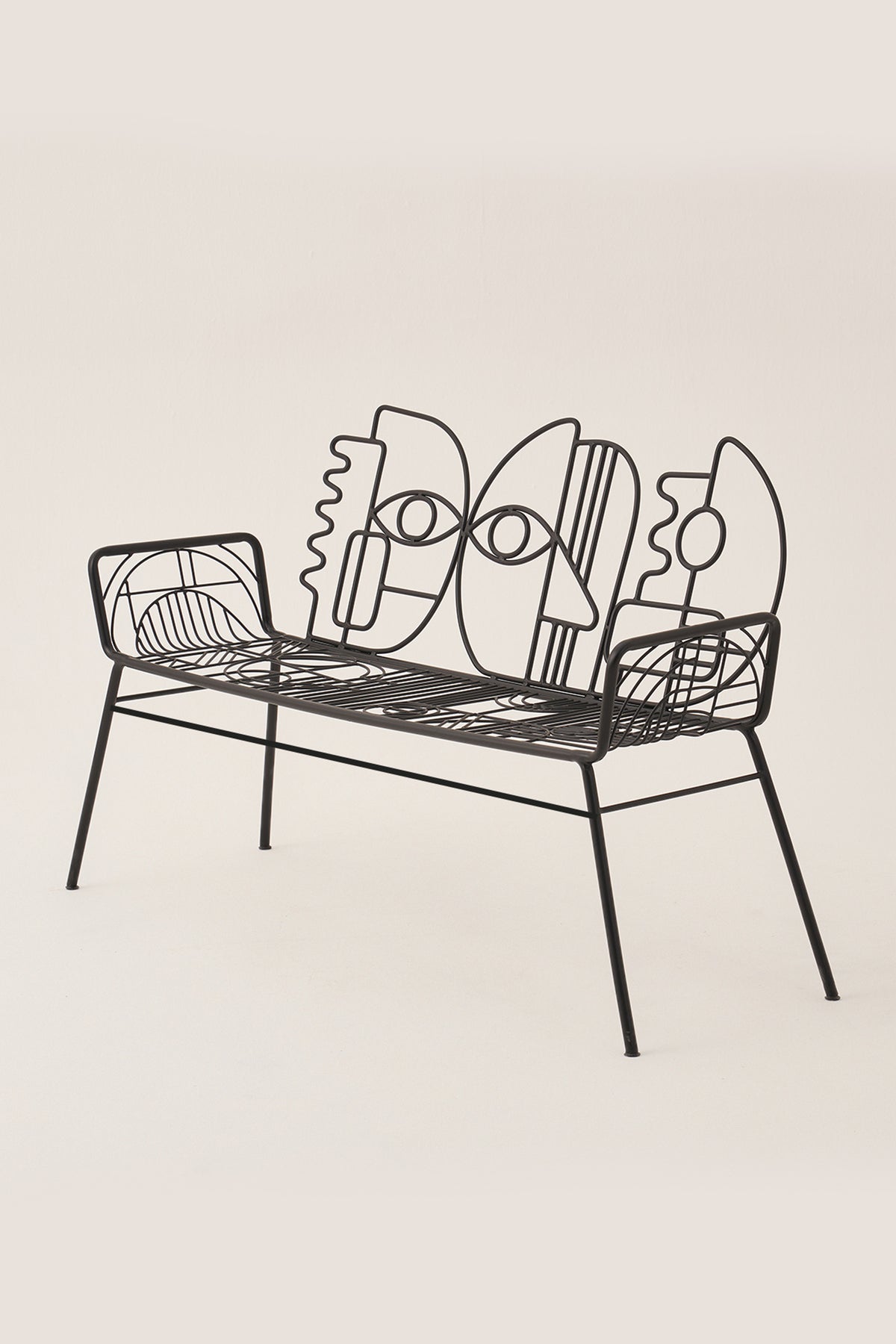 The Dreamer's Perch Metal Black Bench