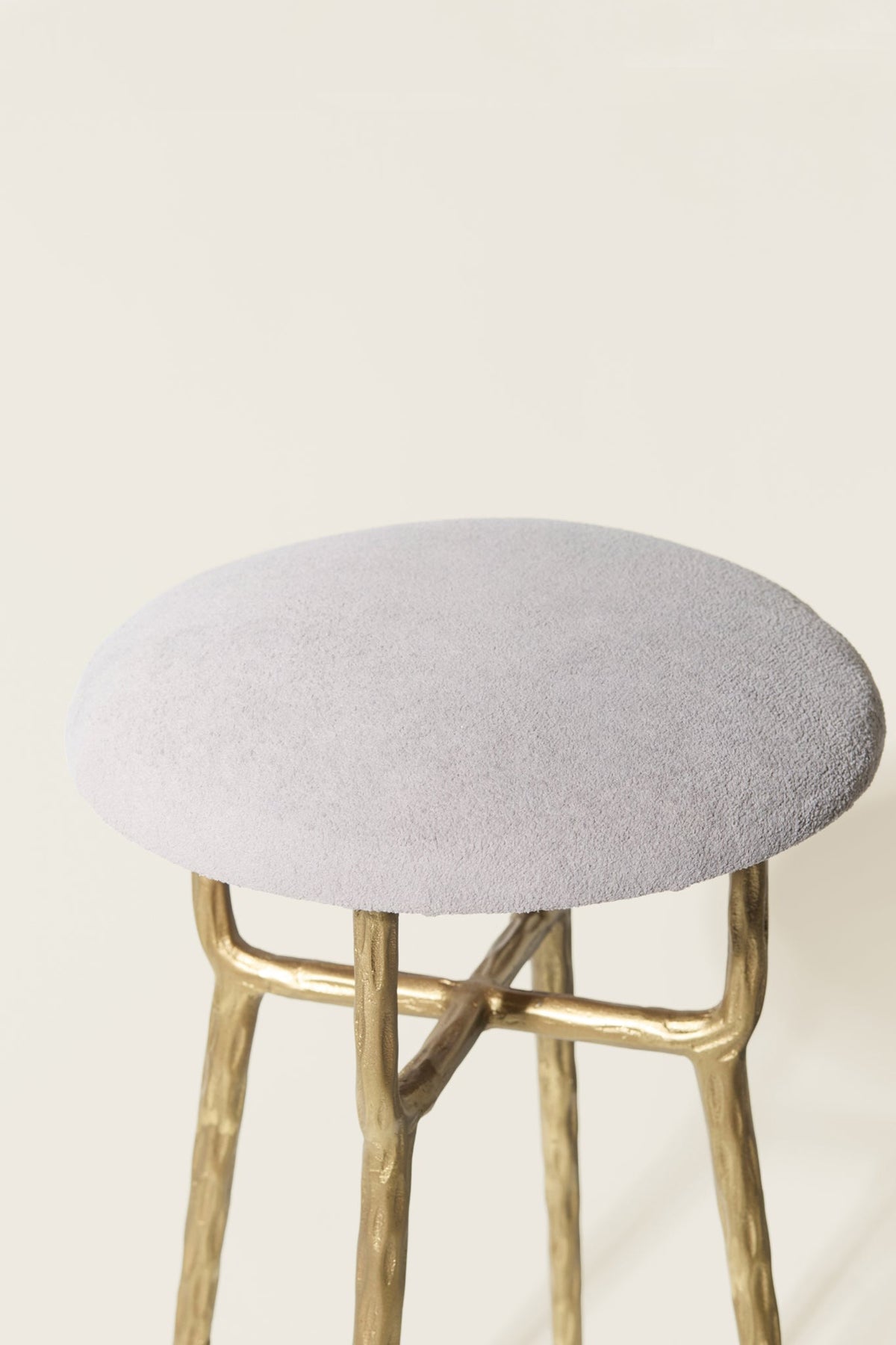 Martini Cast Aluminium Brass Hammered Finish Bar Stool