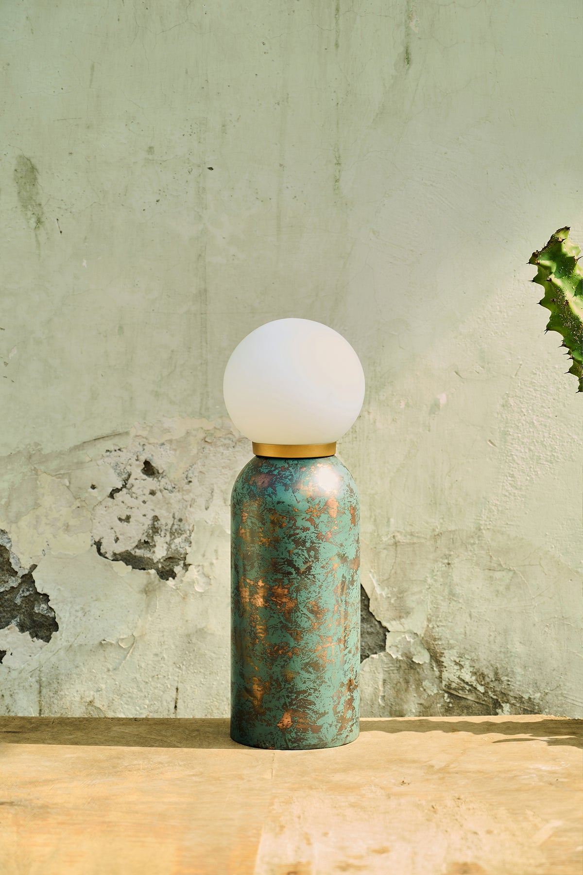 Moon Copper Patina Mild Steel Table Lamp