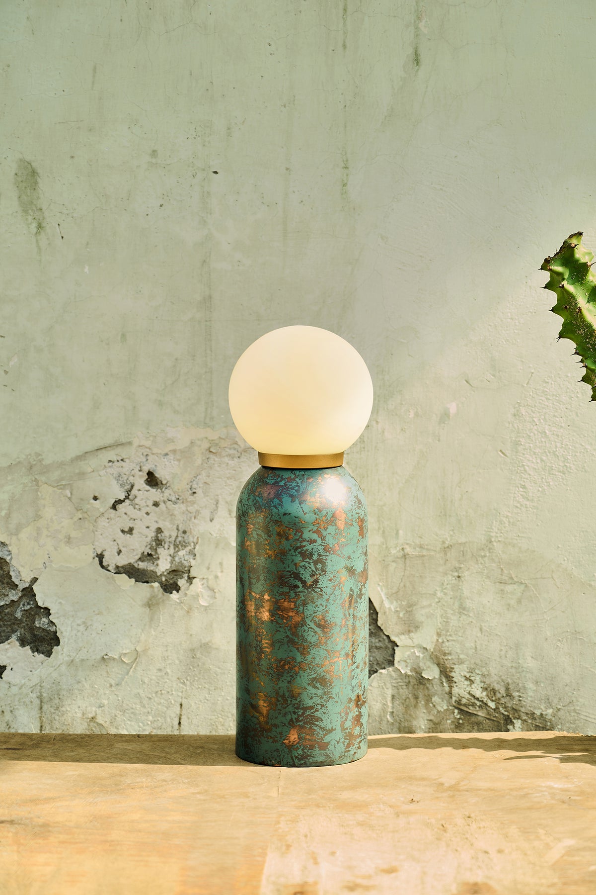 Moon Copper Patina Mild Steel Table Lamp
