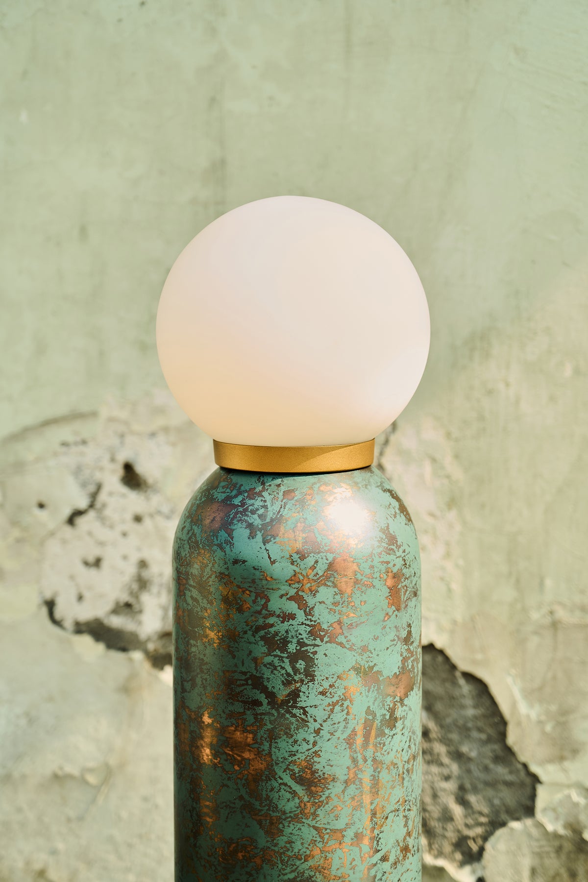 Moon Copper Patina Mild Steel Table Lamp