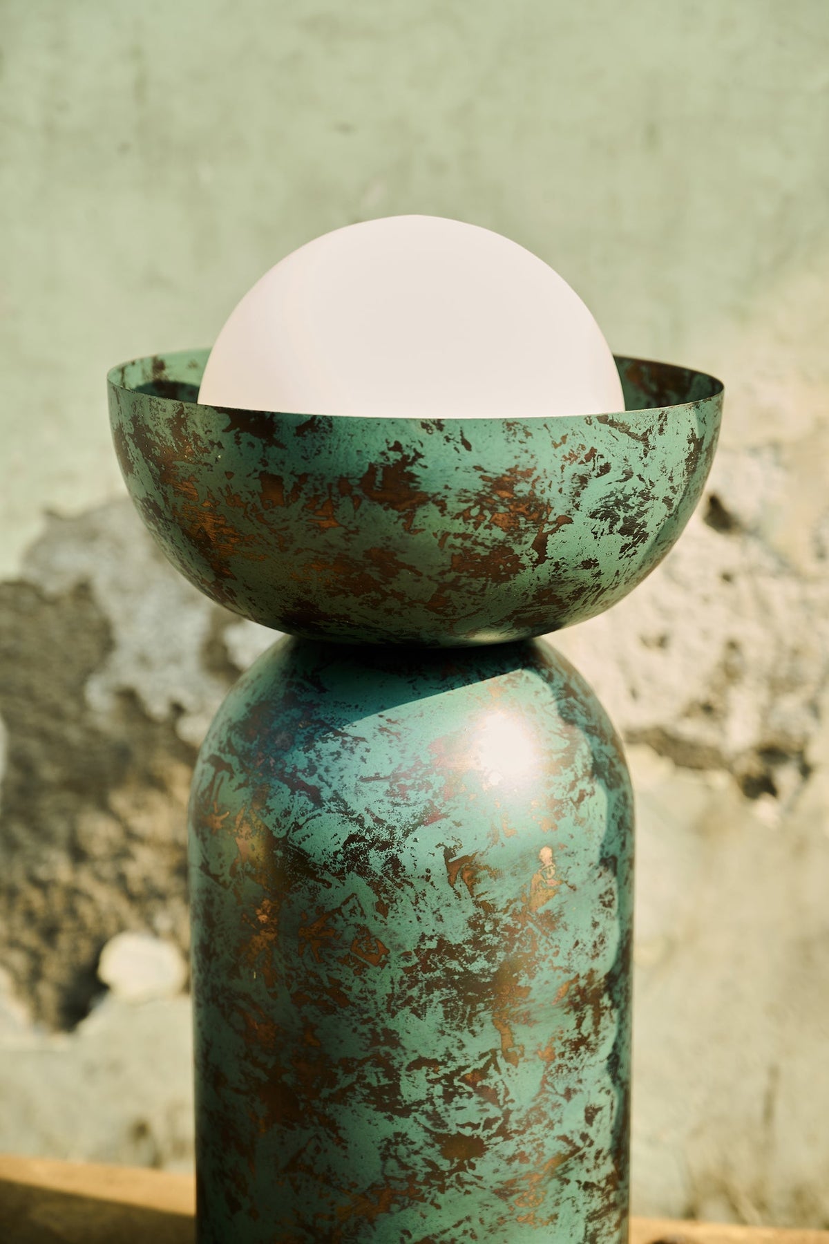 Eclipse Copper Patina Mild Steel Table Lamp