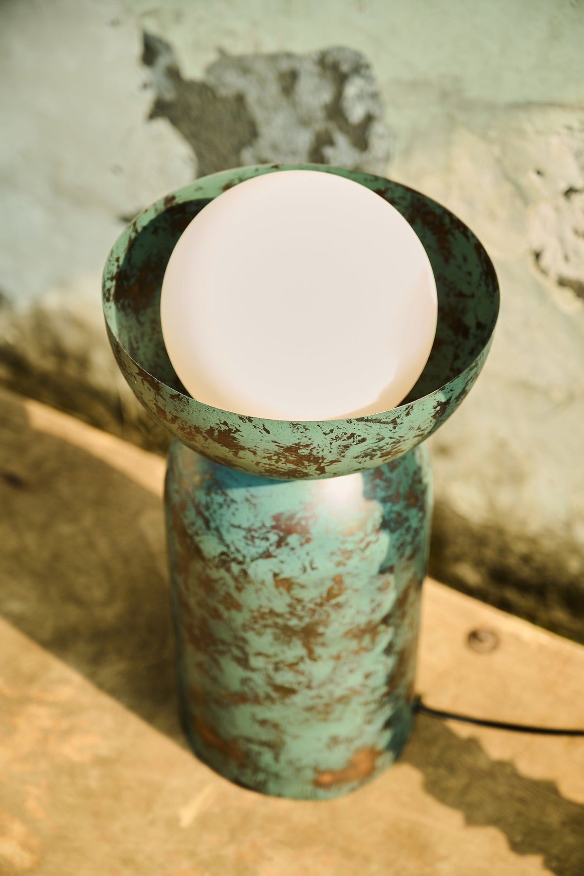 Eclipse Copper Patina Mild Steel Table Lamp