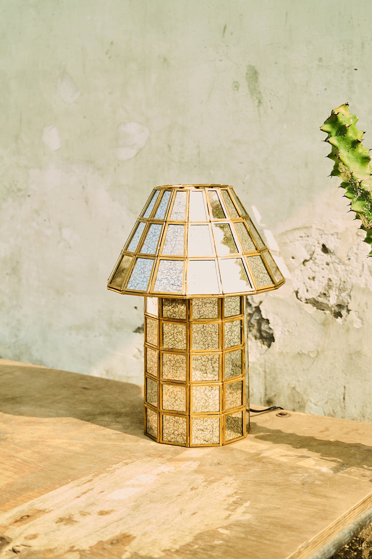 Brass-Aged Pure Solid Brass Table Lamp
