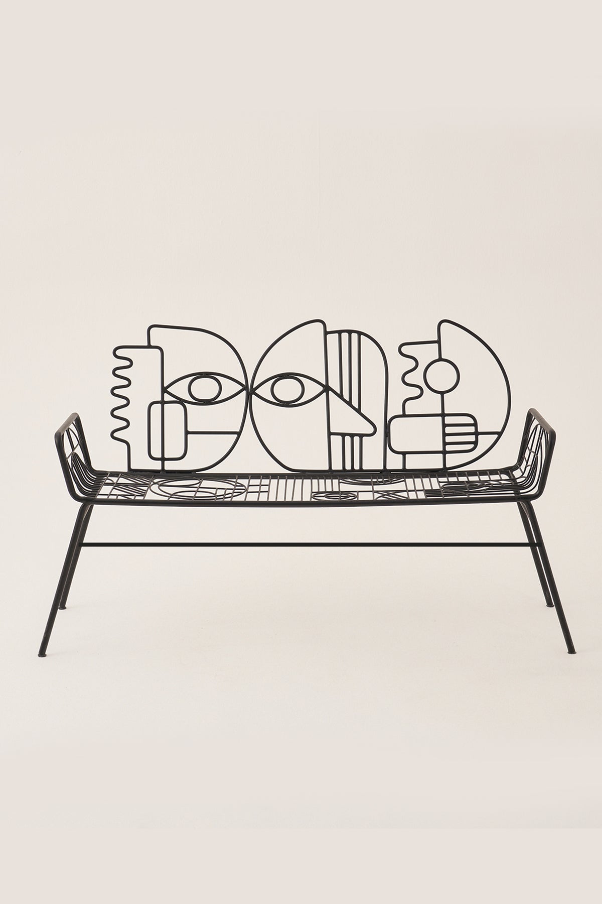 The Dreamer's Perch Metal Black Bench
