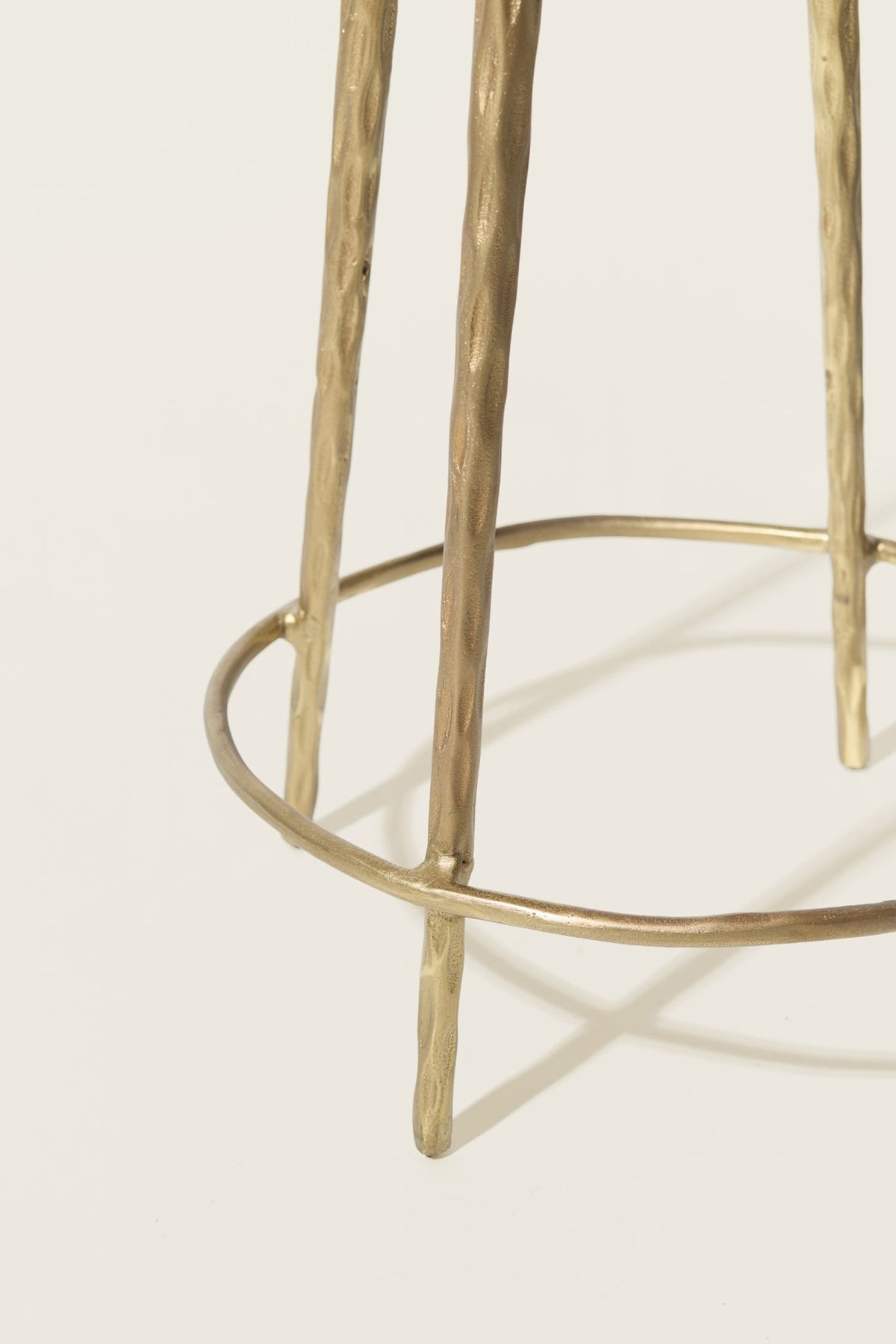 Martini Cast Aluminium Brass Hammered Finish Bar Stool