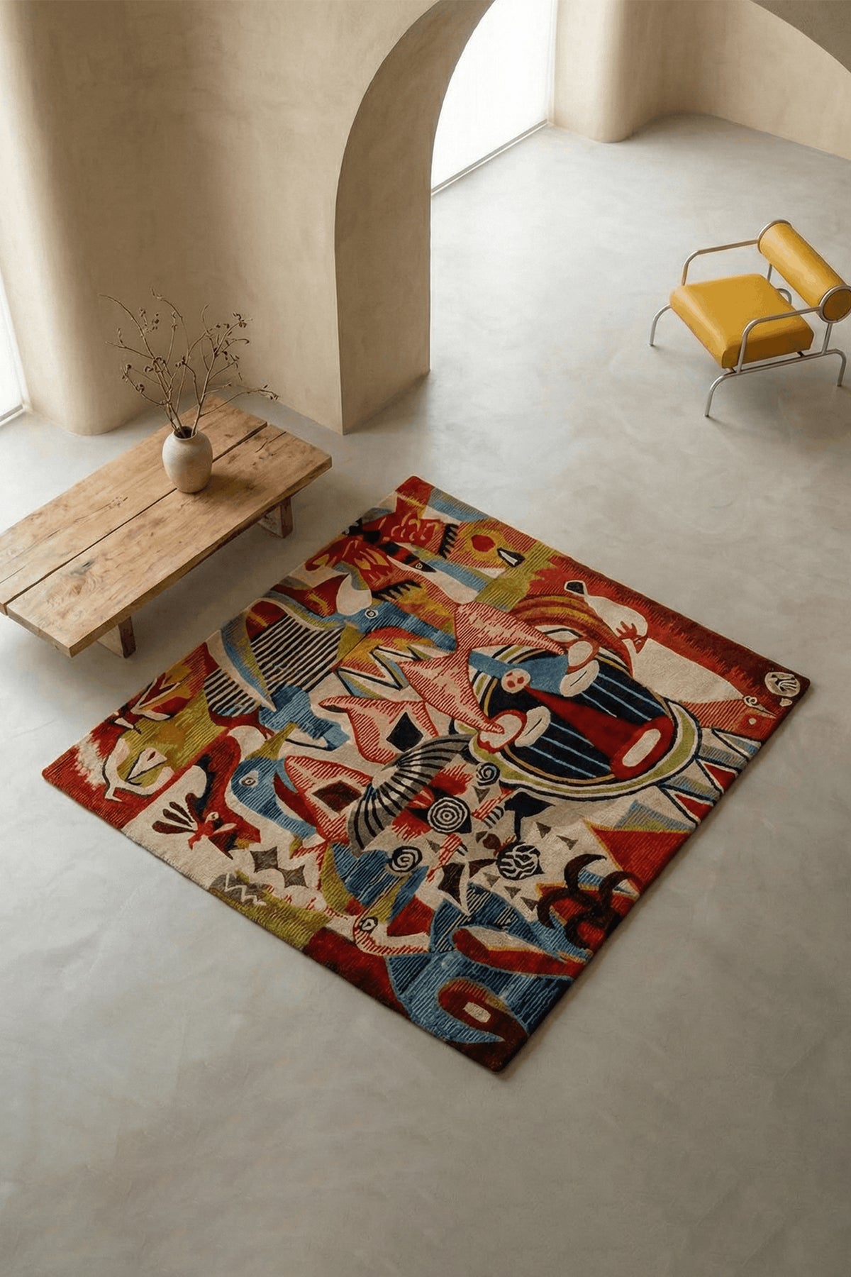 Nomadic Odyssey 100% New Zealand wool Rug