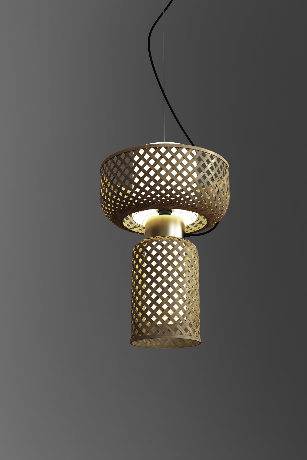 Mianzi Metamorphosis Pendant Bamboo Natural Lamp H-005AC