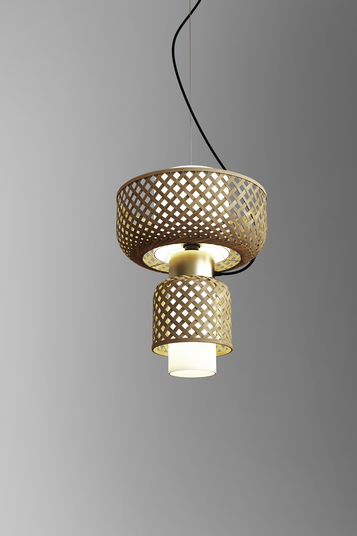 Mianzi Metamorphosis Pendant Bamboo Natural Lamp H-006AD
