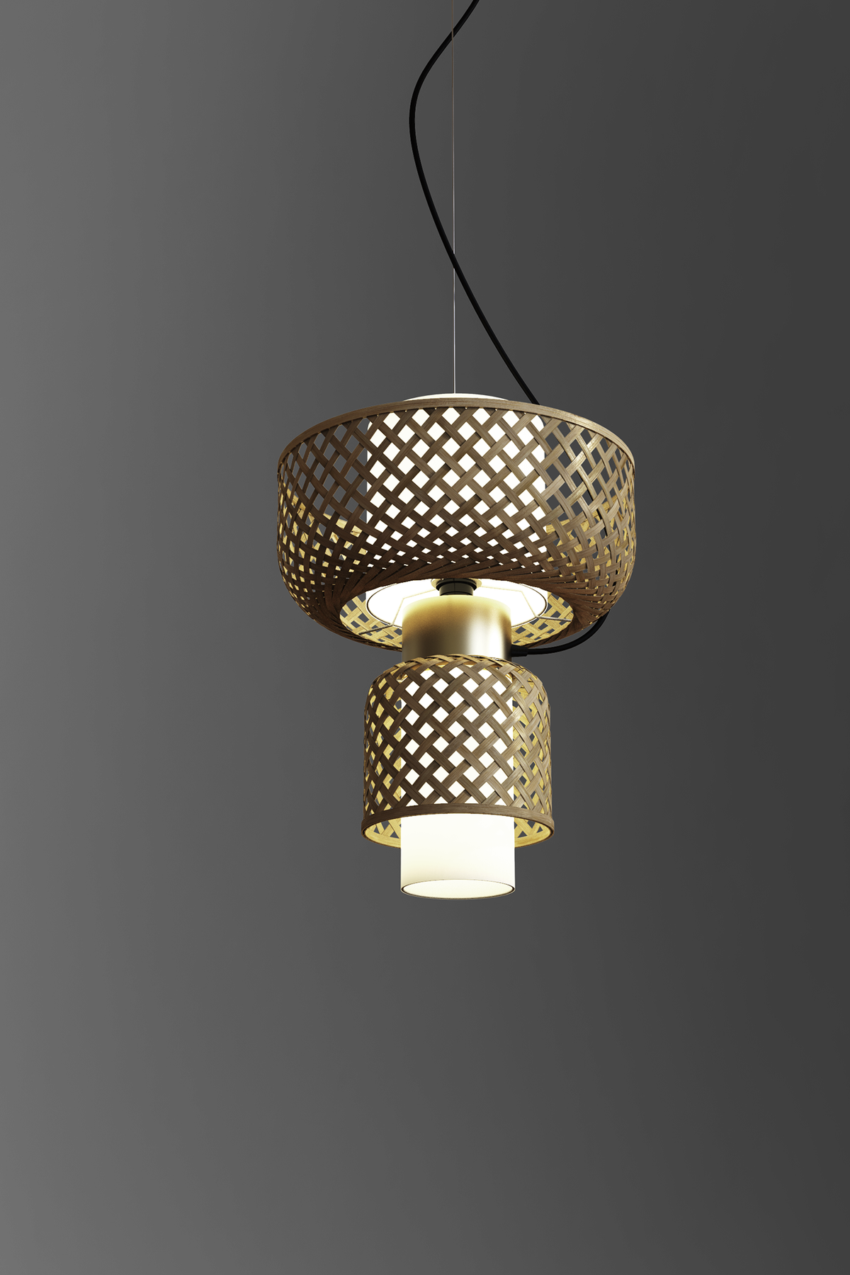 Mianzi Metamorphosis Pendant Bamboo Natural Lamp H-006AD