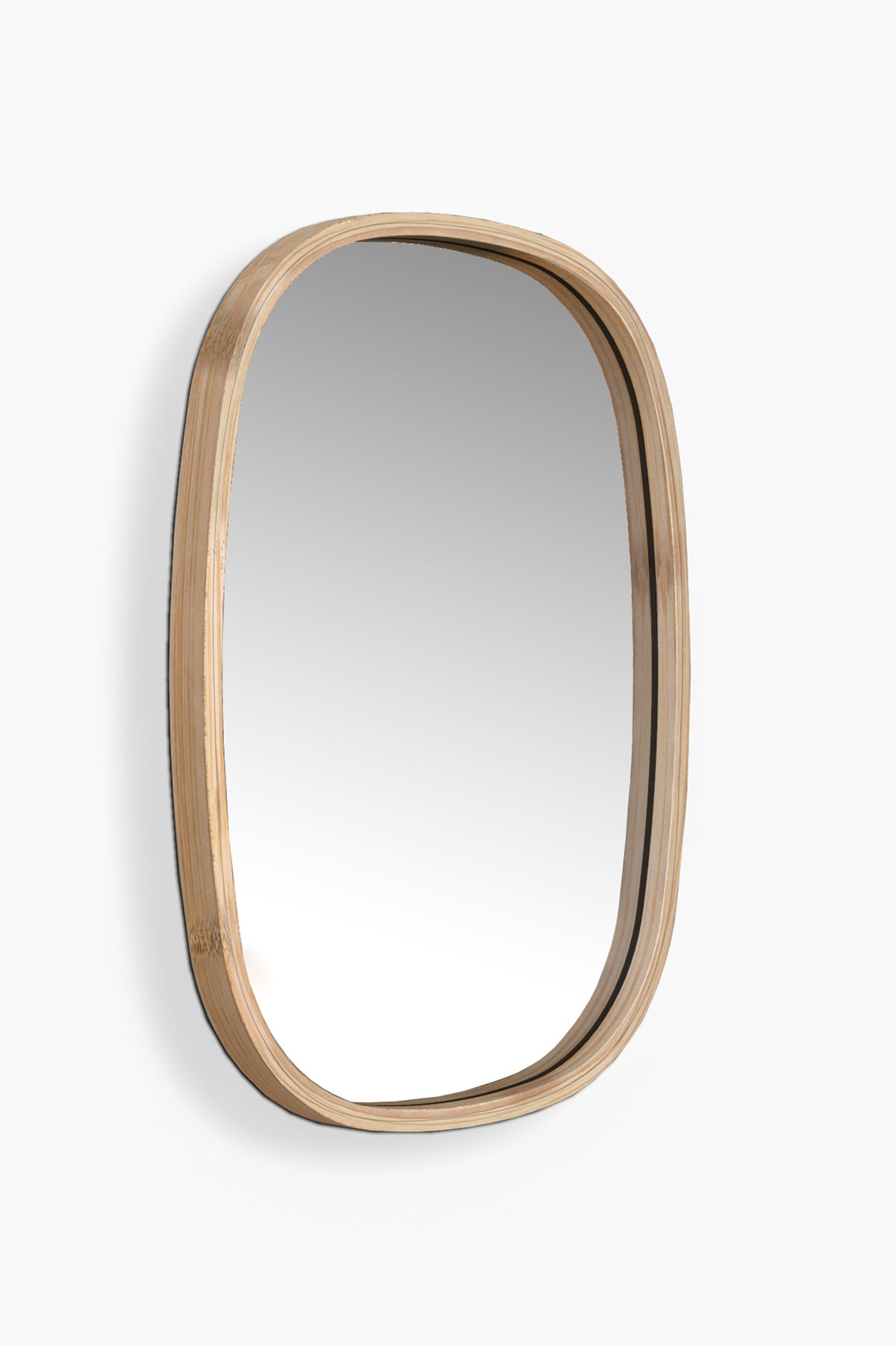 Mianzi Mira Squircle (Small) Bamboo Natural Wall Mirrors