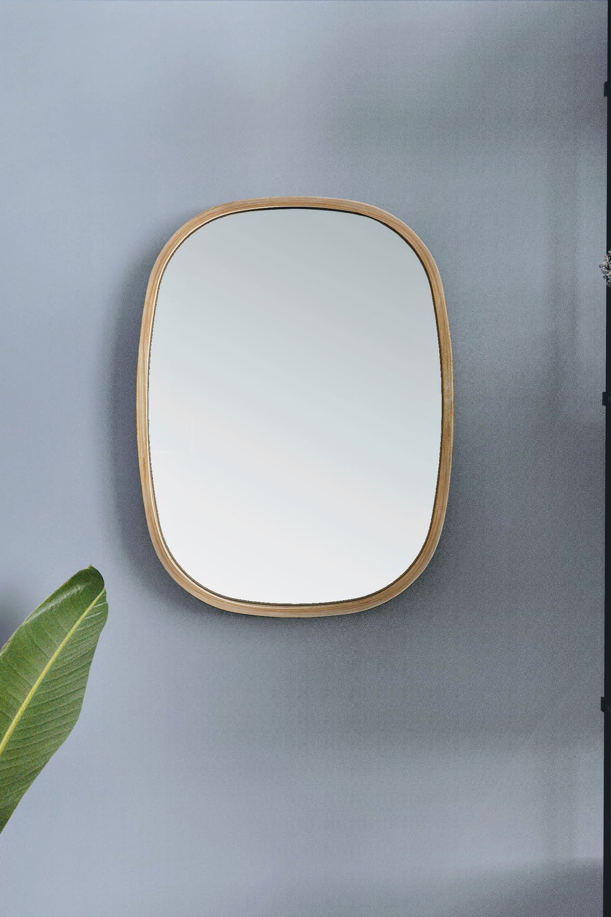Mianzi Mira Squircle (Small) Bamboo Natural Wall Mirrors