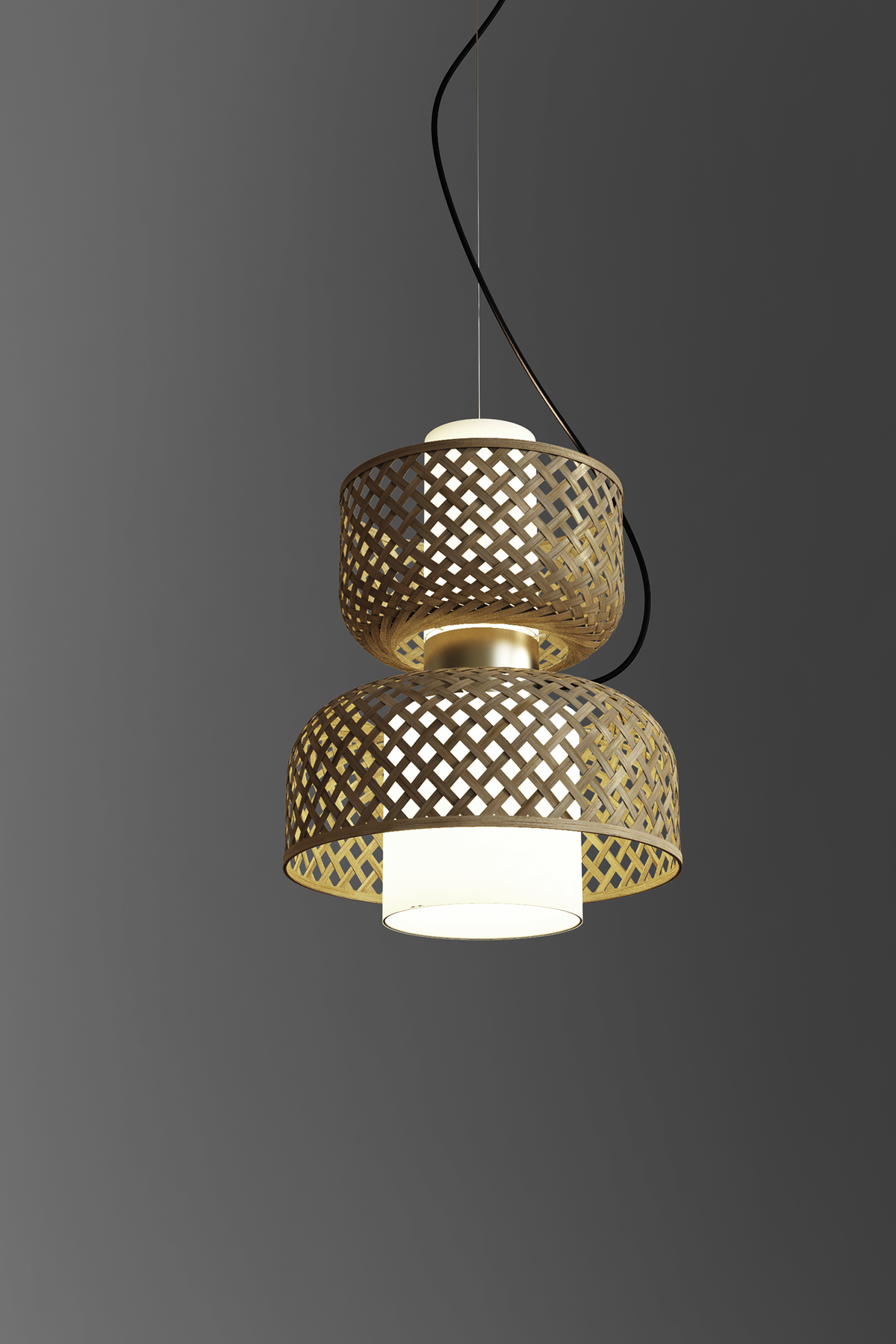 Mianzi Metamorphosis Pendant Bamboo Natural Lamp H-007BA
