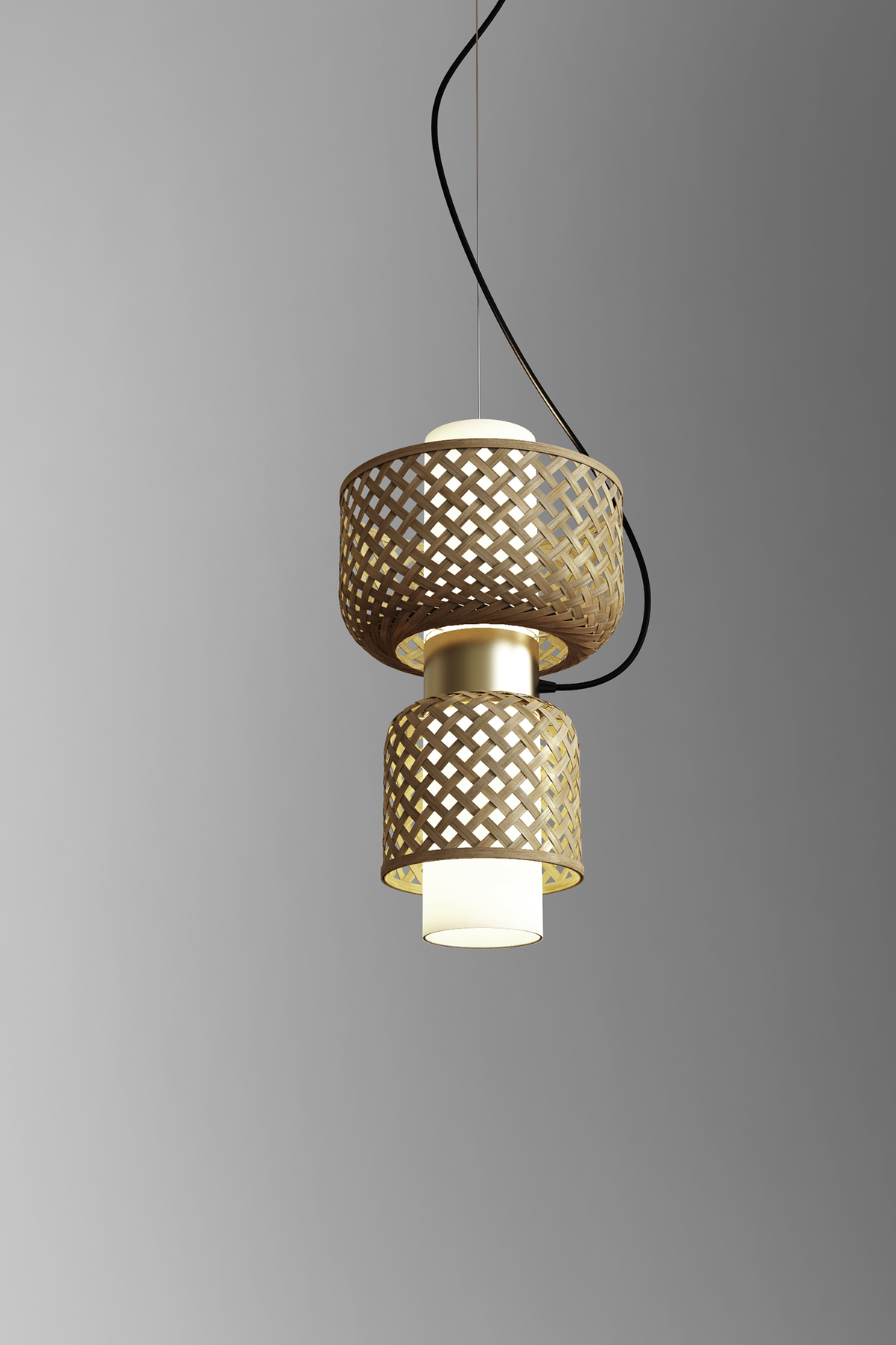 Mianzi Metamorphosis Pendant Bamboo Natural Lamp H-010BD