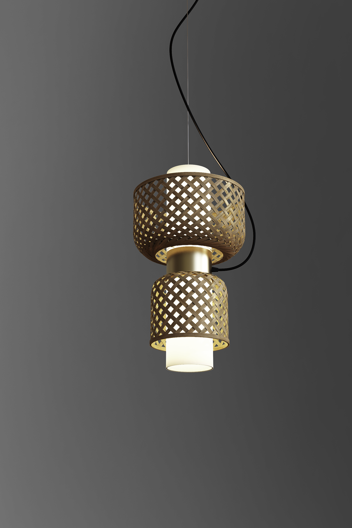 Mianzi Metamorphosis Pendant Bamboo Natural Lamp H-010BD