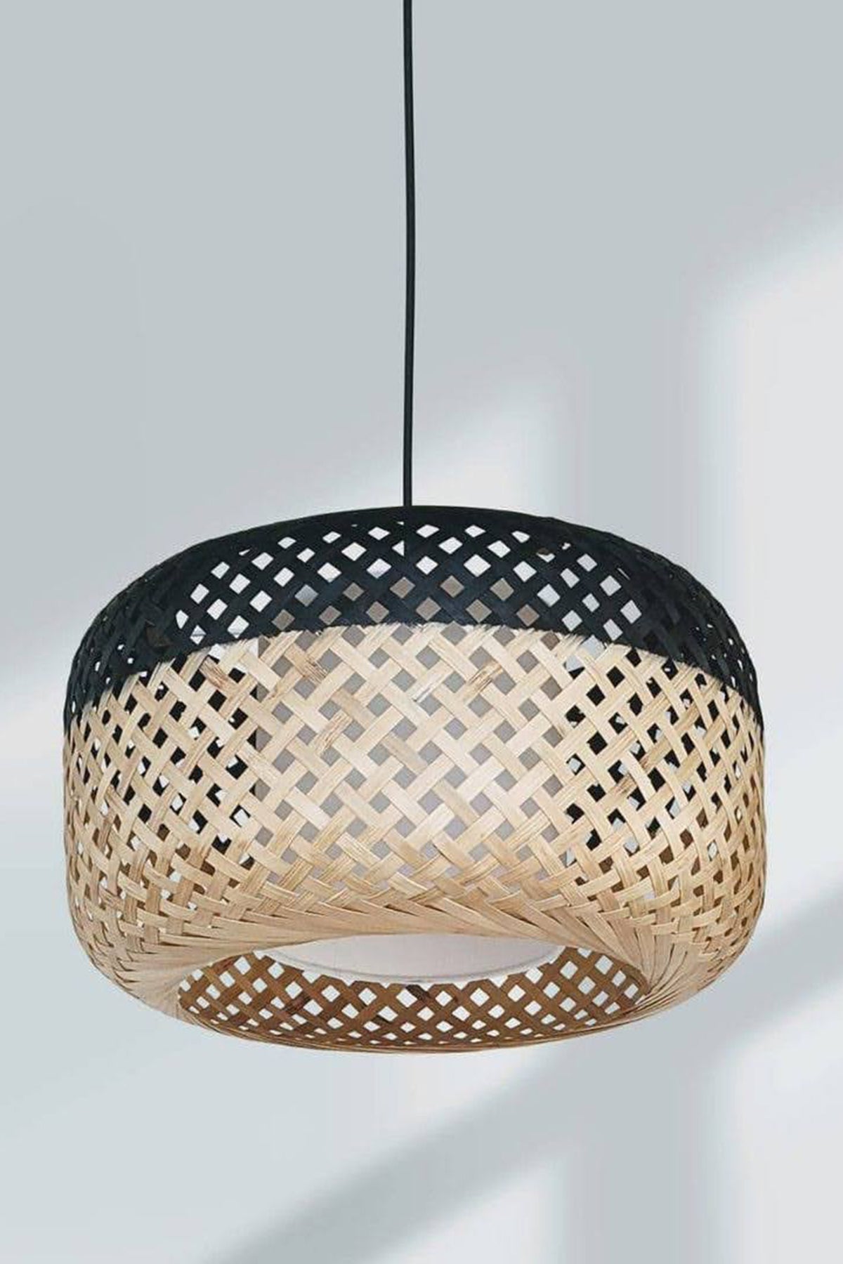 Mianzi Opium Pendant Bamboo Blue Lamp