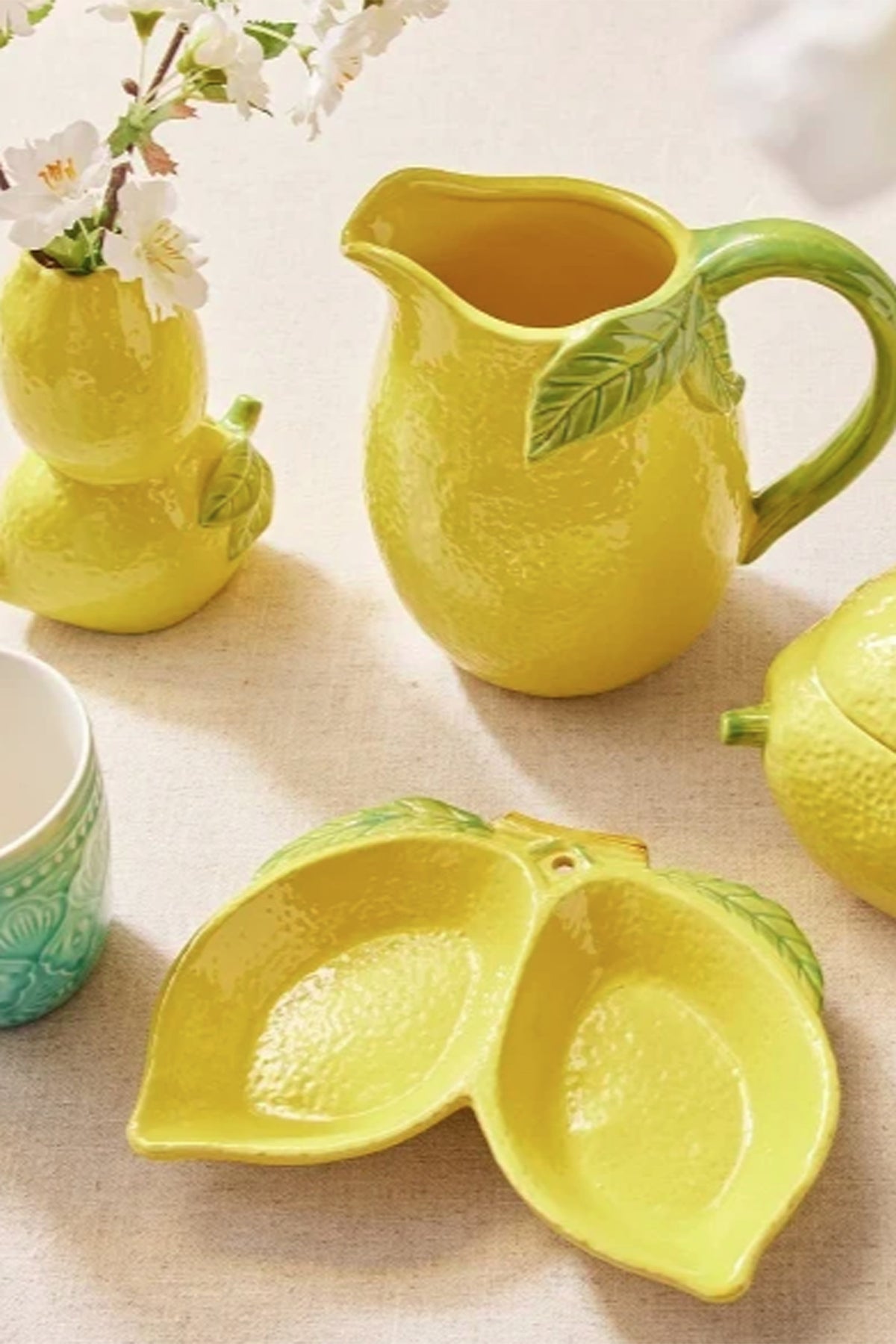 Lemon Serving Ceramic Yellow Bowl