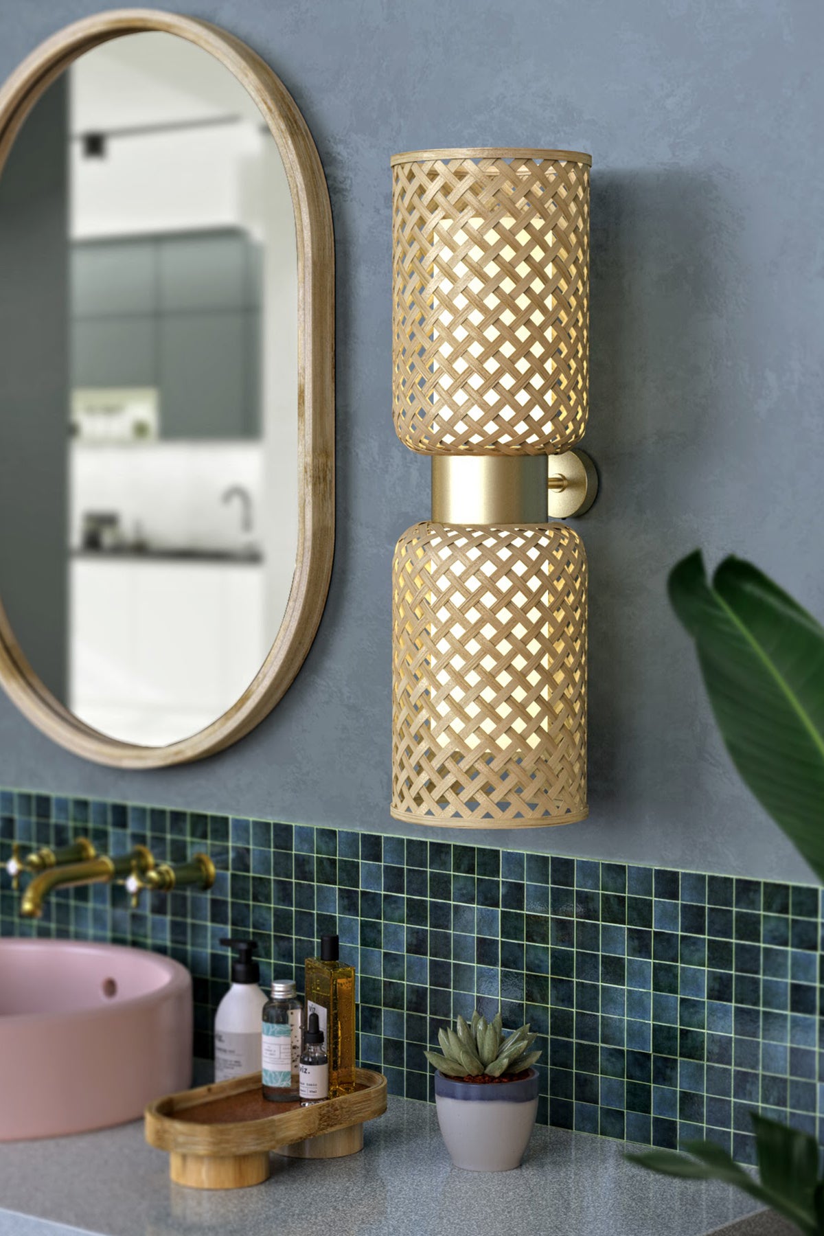Mianzi Metamorphosis Bamboo Natural Wall Lamp CC