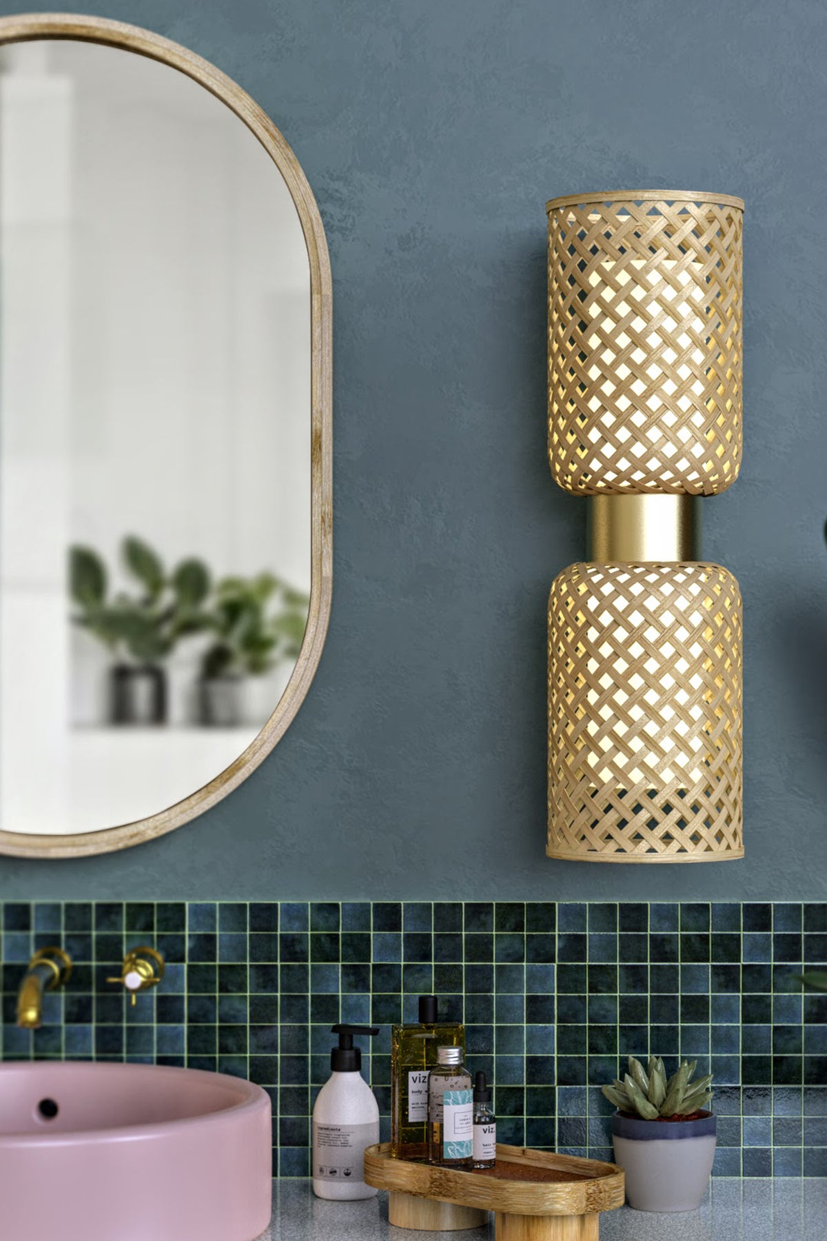 Mianzi Metamorphosis Bamboo Natural Wall Lamp CC