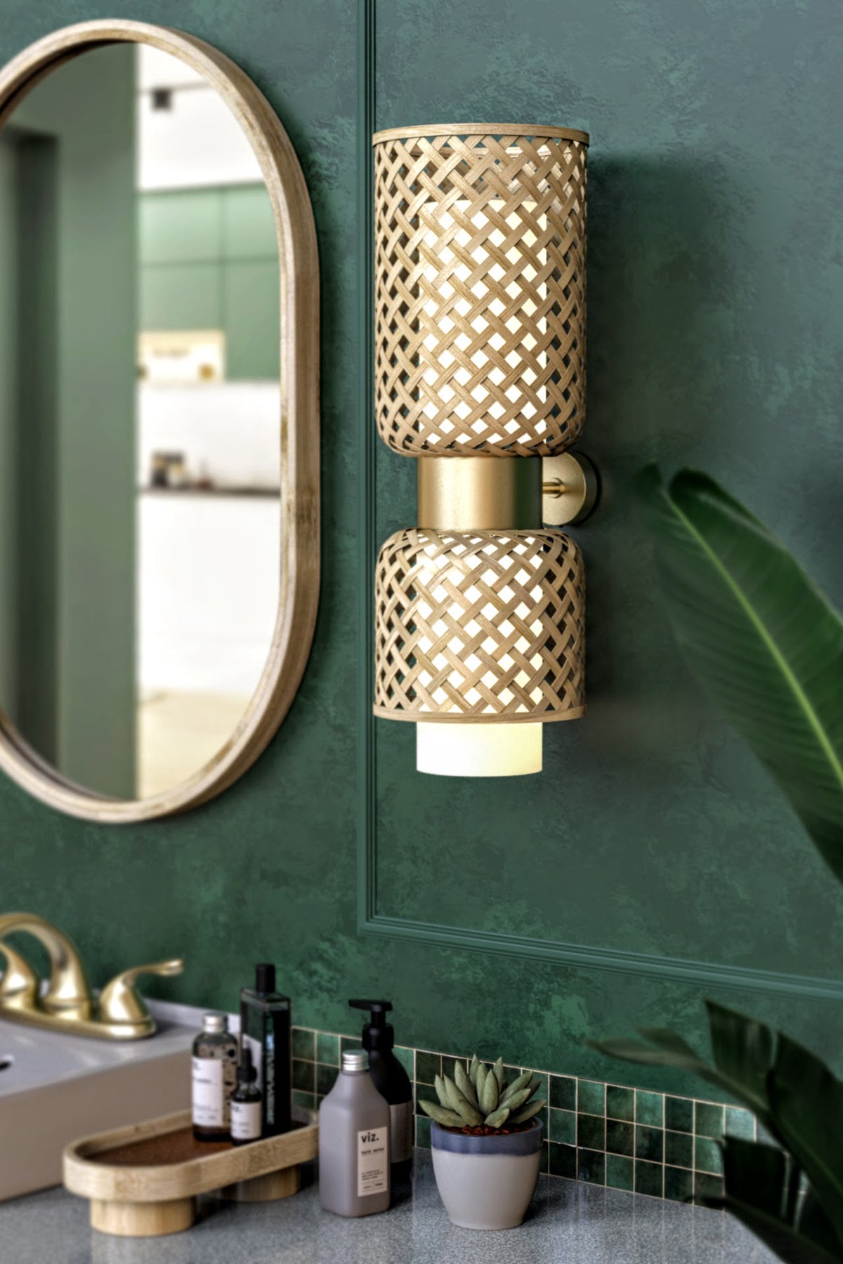 Mianzi Metamorphosis Bamboo Natural Wall Lamp CD
