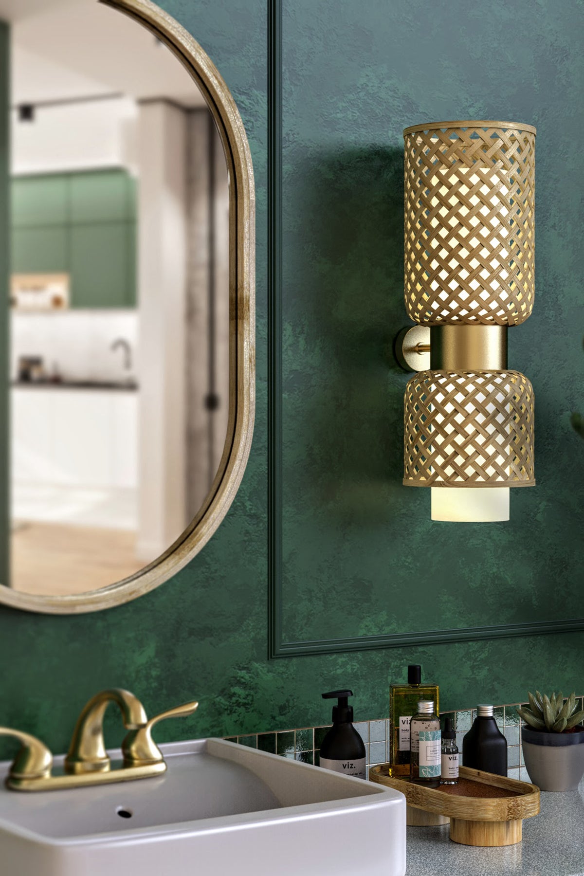 Mianzi Metamorphosis Bamboo Natural Wall Lamp CD