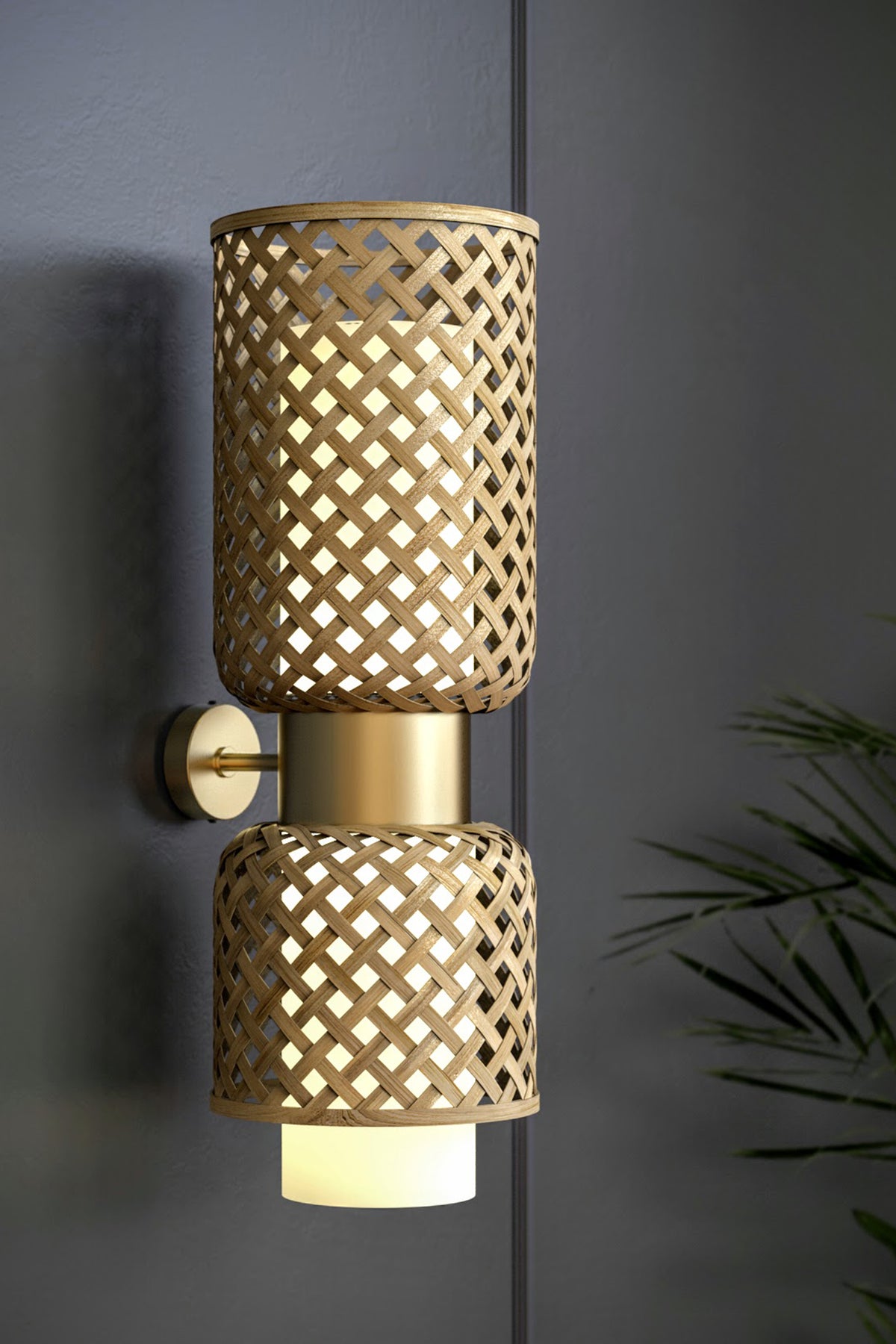 Mianzi Metamorphosis Bamboo Natural Wall Lamp CD