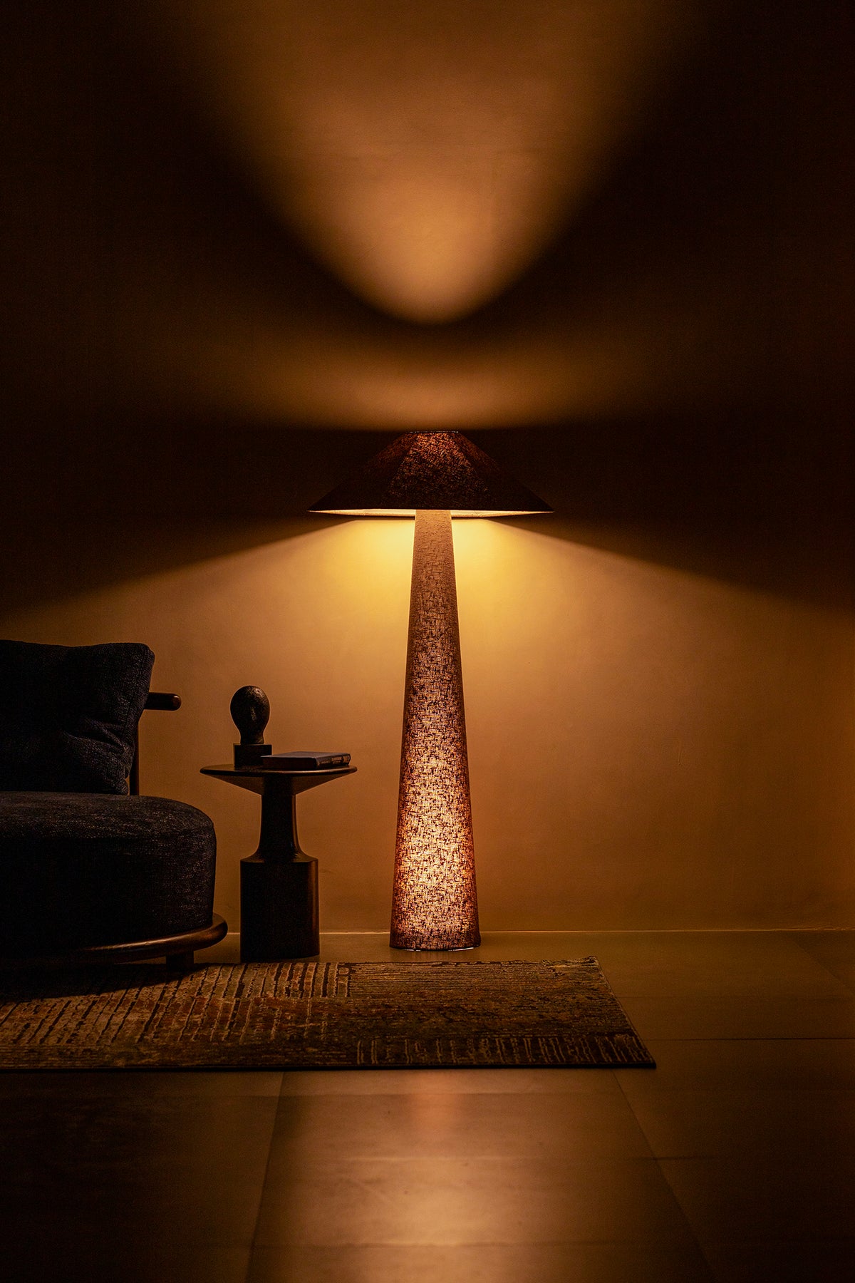 Vespera Boucle - Taupe Grey Lamp