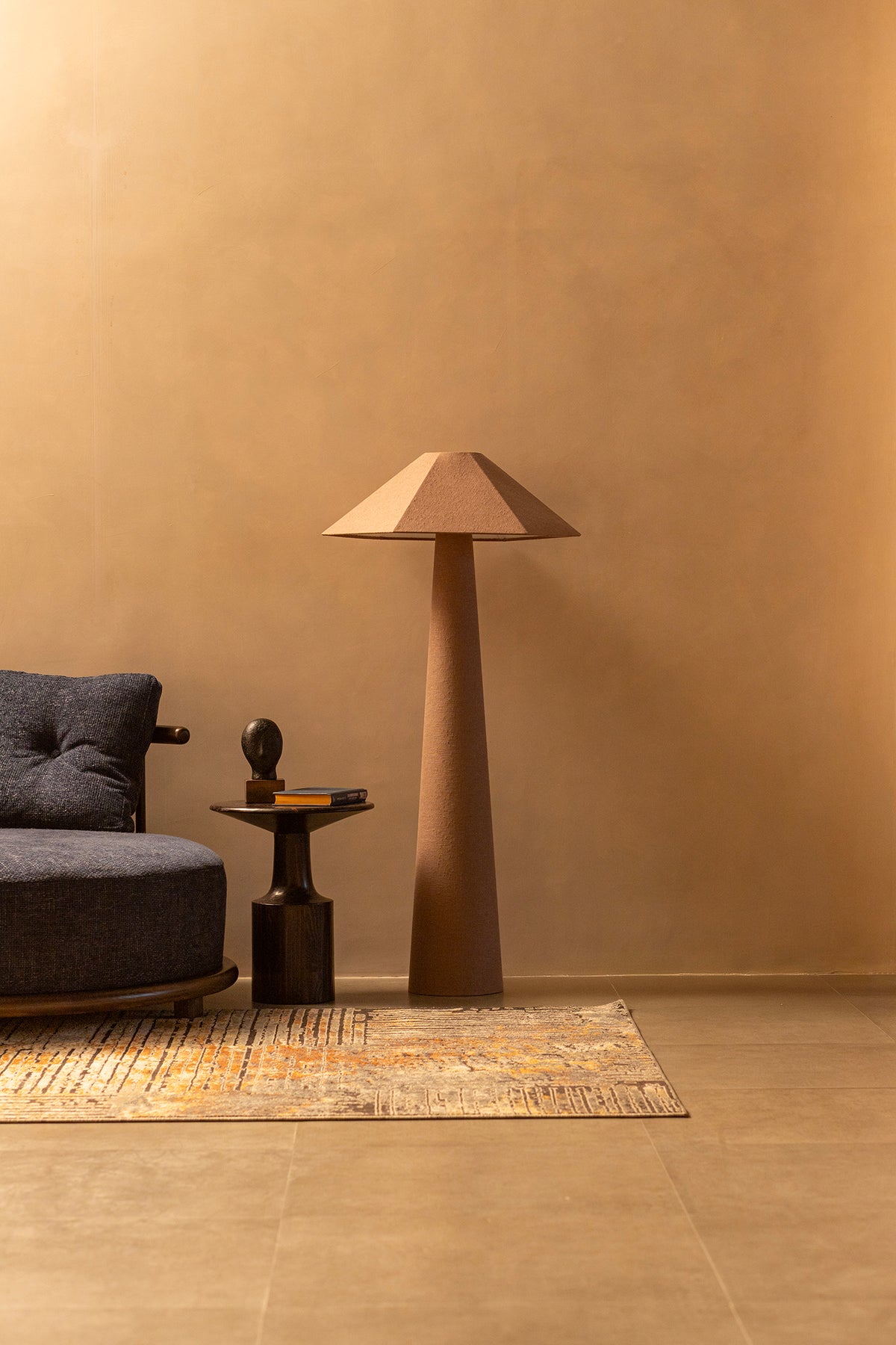 Vespera Boucle - Taupe Grey Lamp