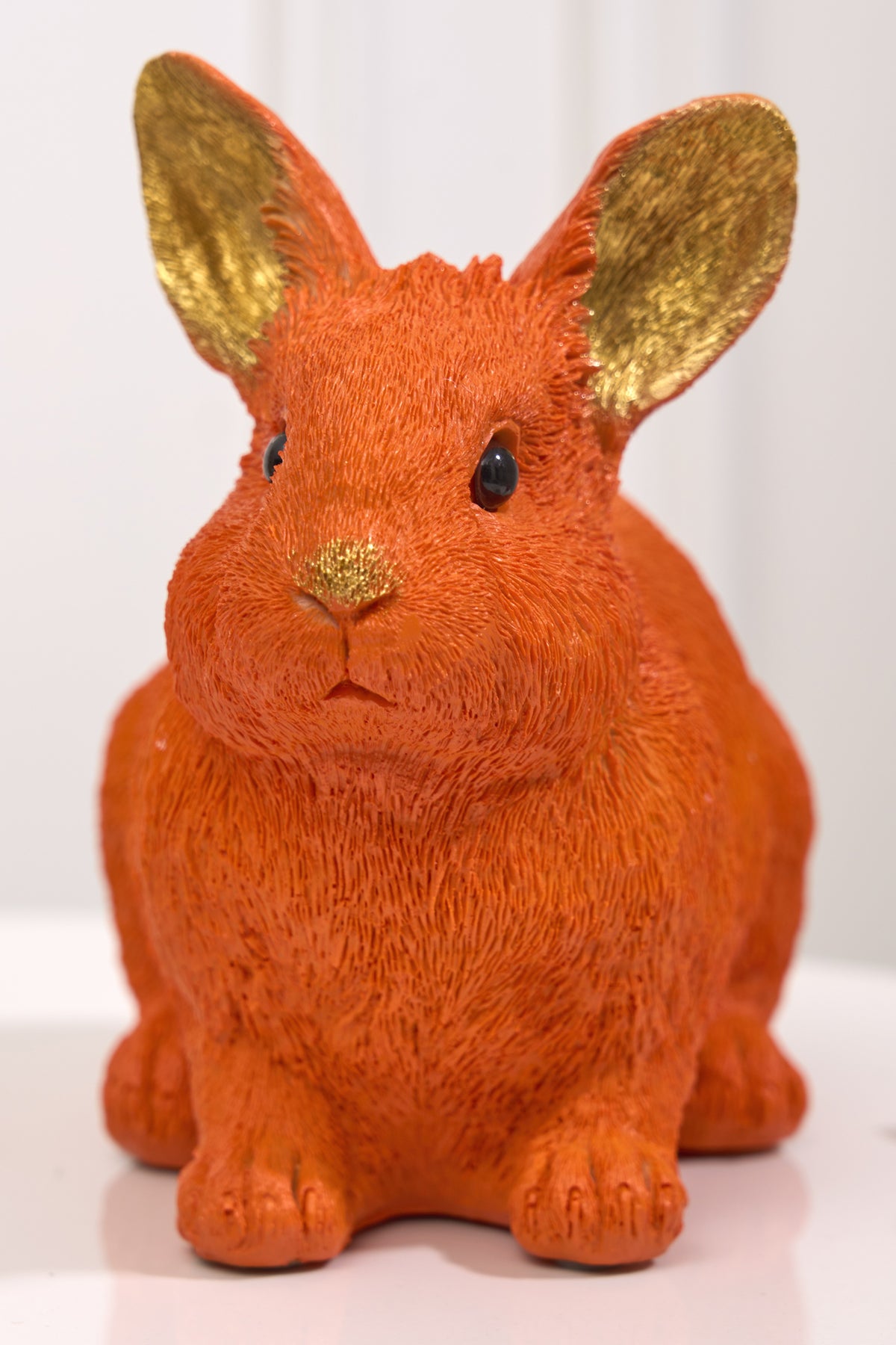 Happy Fortune Resin Orange Piggy Bank