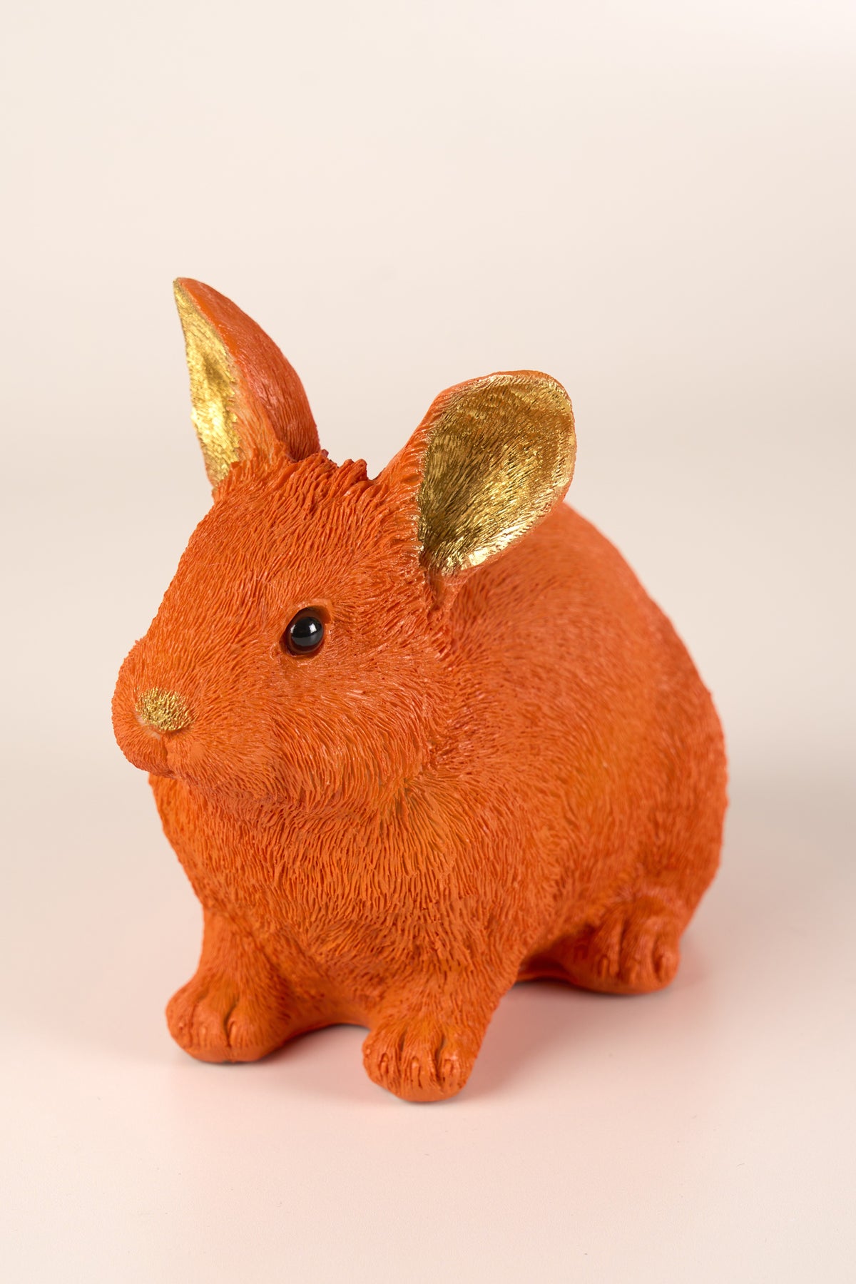 Happy Fortune Resin Orange Piggy Bank