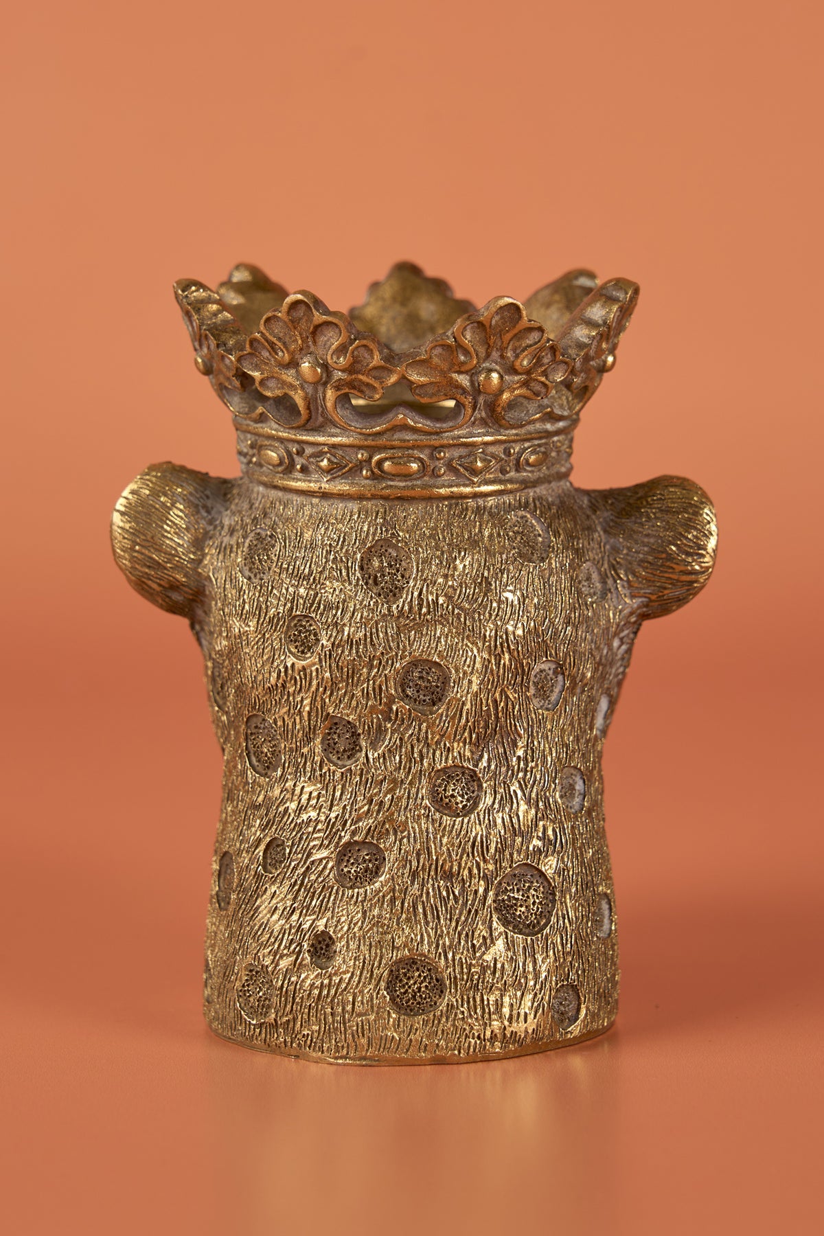 Leopold Loepard Metal Gold Candle Holder