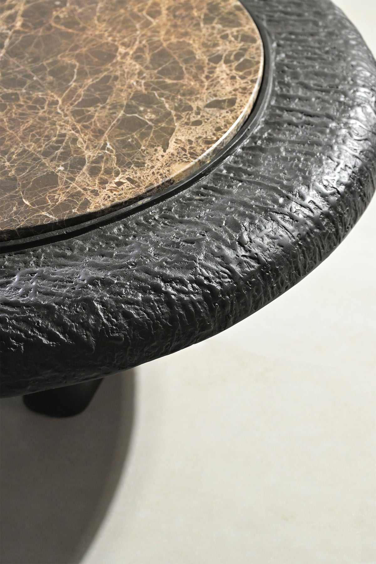 Agni Coffee Cast Aluminium Frame Balck Table