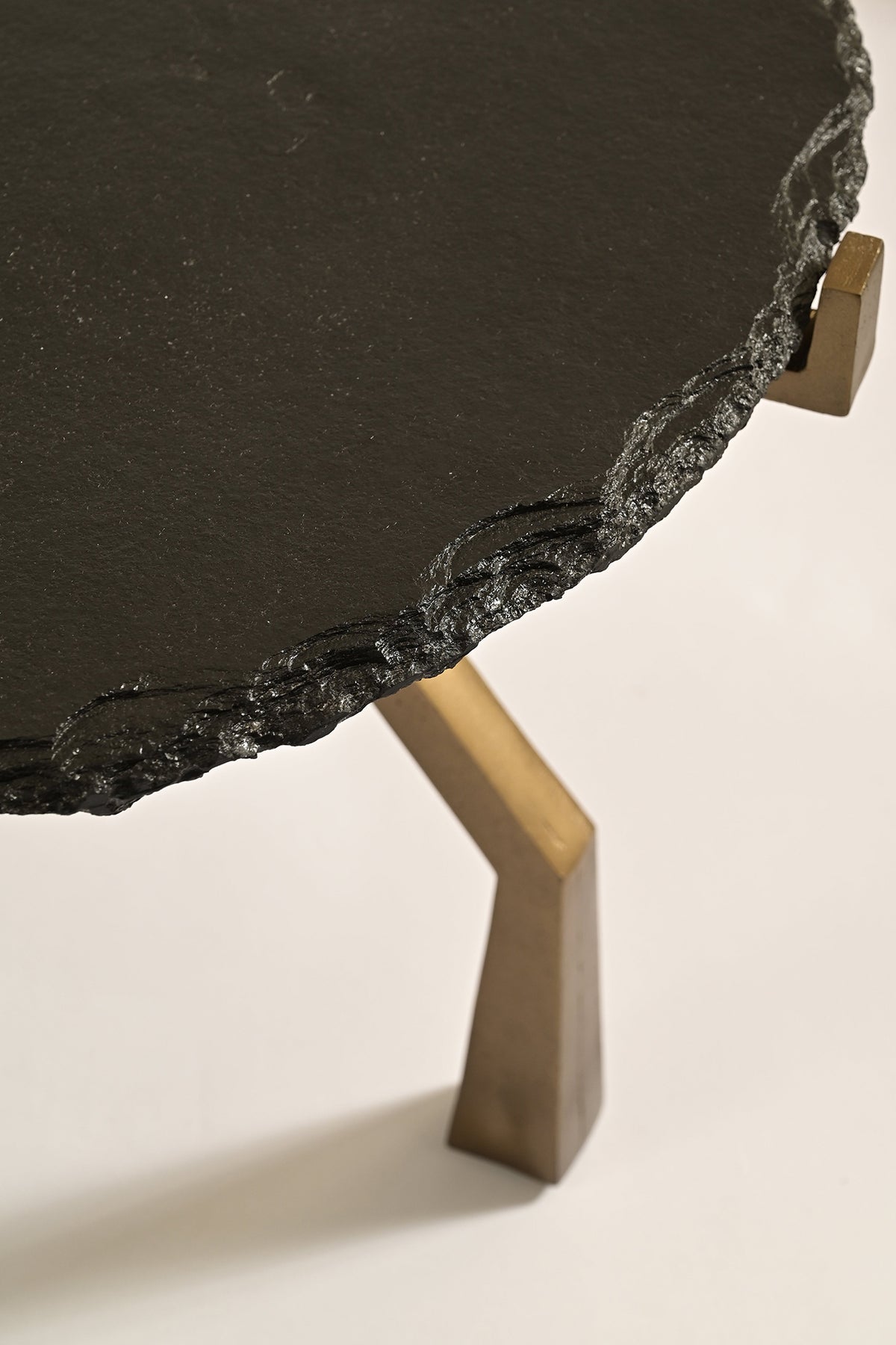 Crawler Coffee Metal & Stone Antique Brass Table