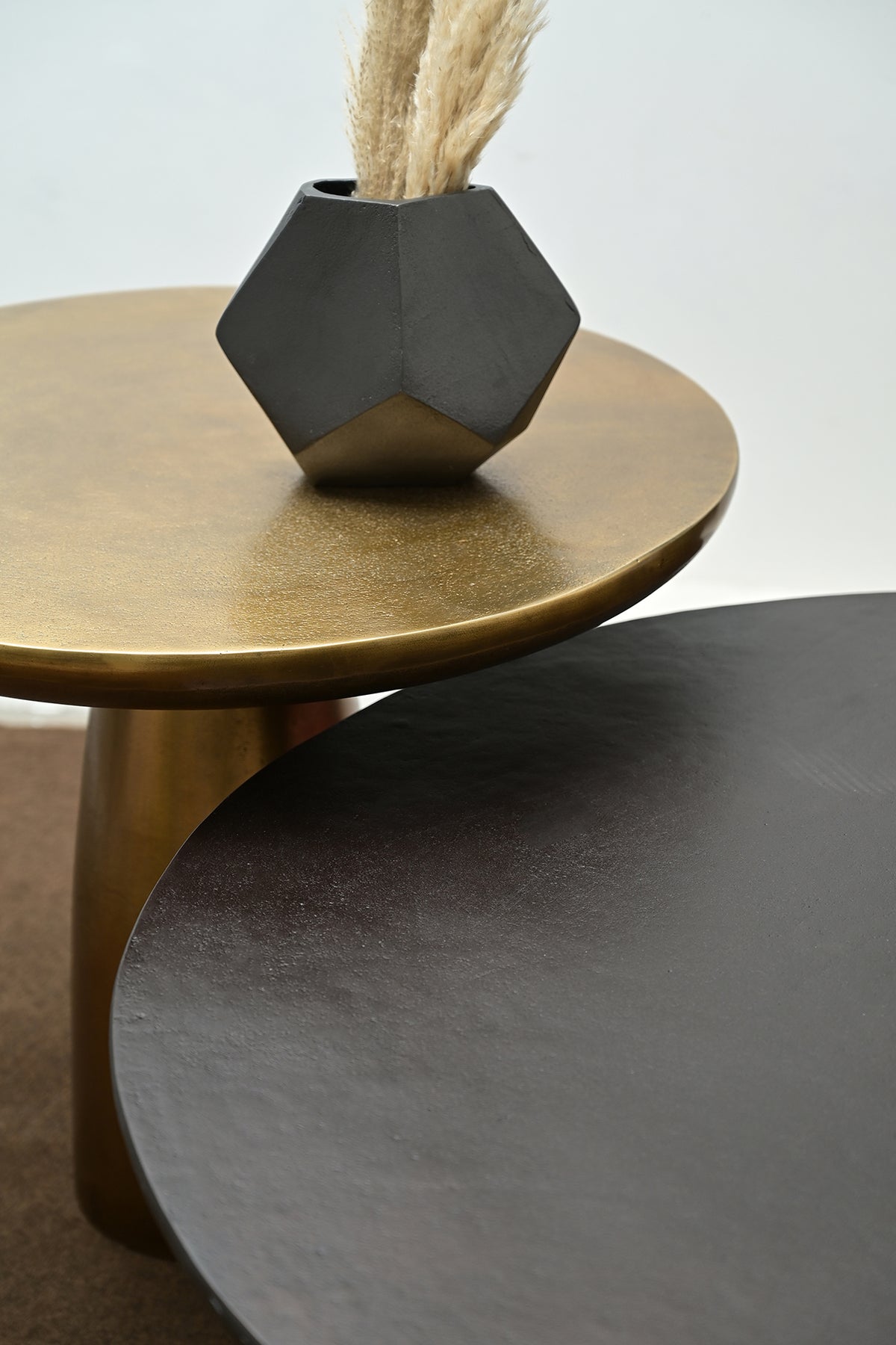 Ishira Coffee Cast Aluminium Black Table