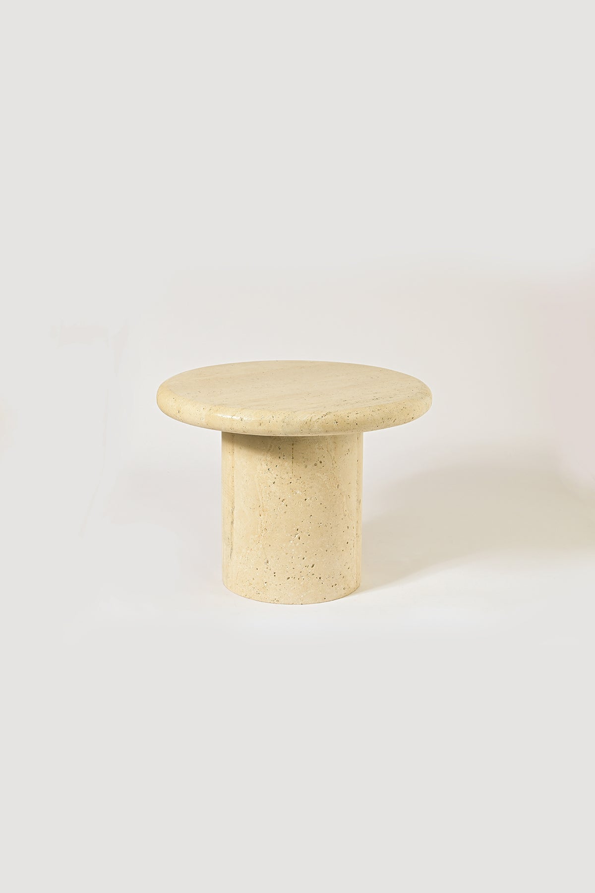 Tuja Side Travertine Marble Biege Table