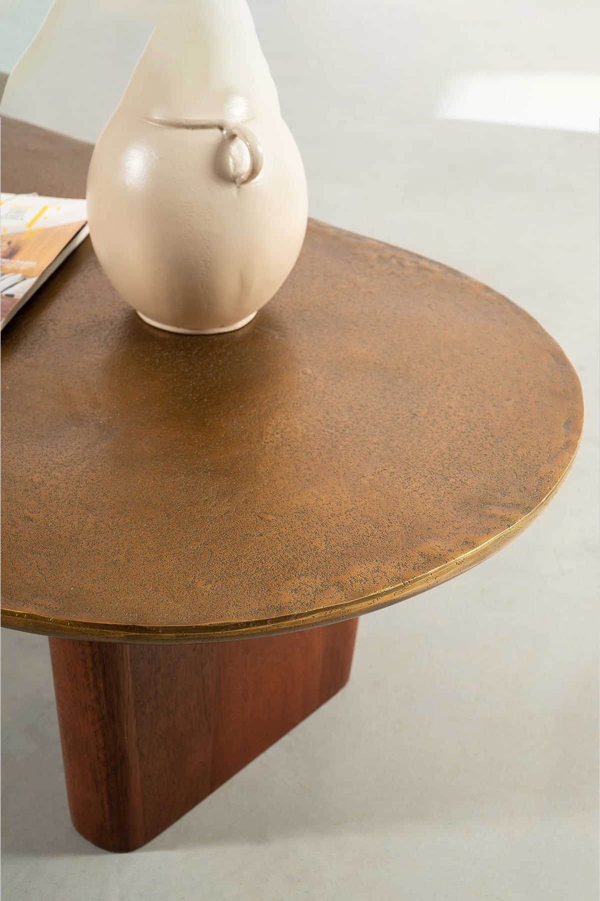 Mir Coffee Cast Aluminiun Gold Table
