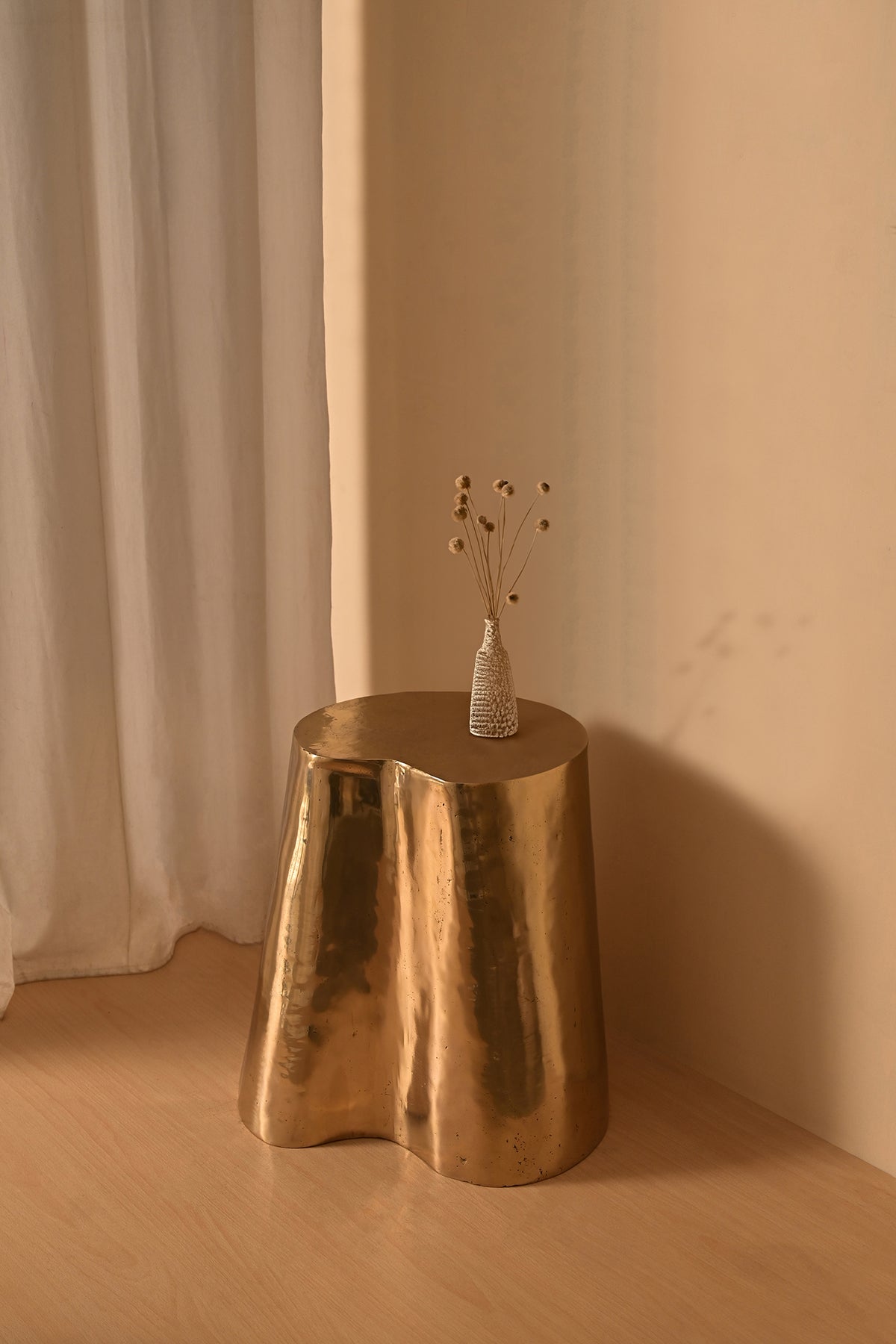 Kamya Side Brass Gold Table