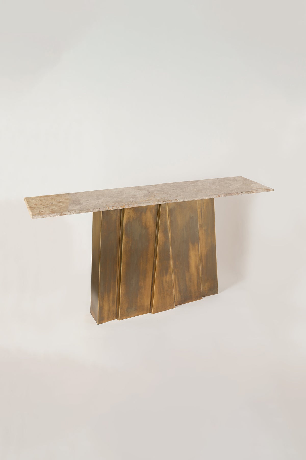 Dwar Jabalpur Marble Gold Console Table
