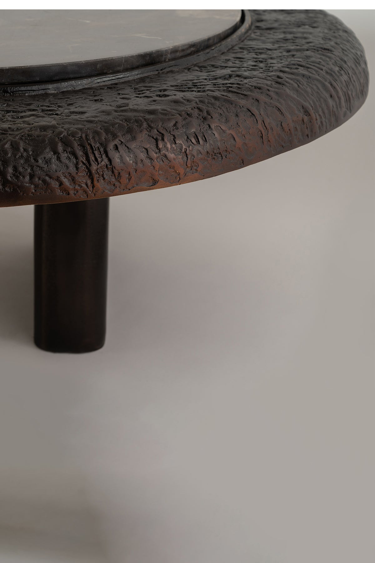 Agni Coffee Cast Aluminium Frame Balck Table