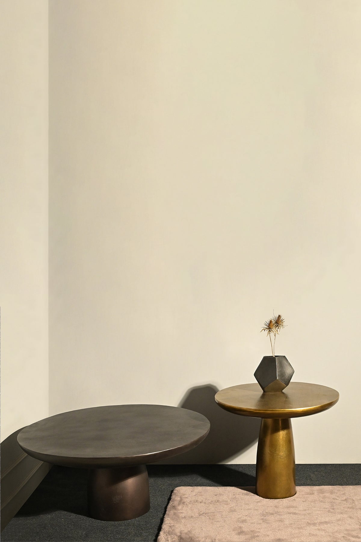 Ishira Coffee Cast Aluminium Black Table