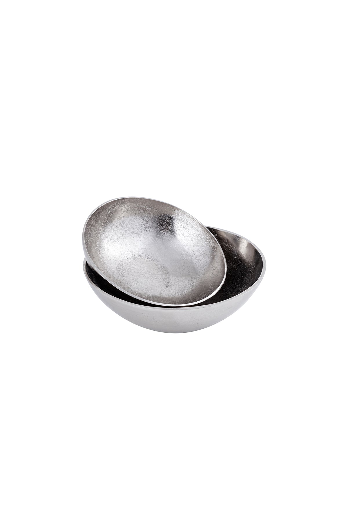 Dinoi CAST ALUMINIUM Silver Bowl S/2