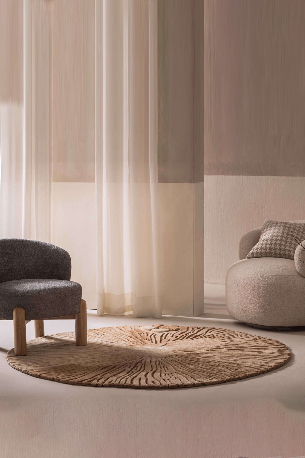 Earth's Pulse 100% New Zealand Wool Natural rug
