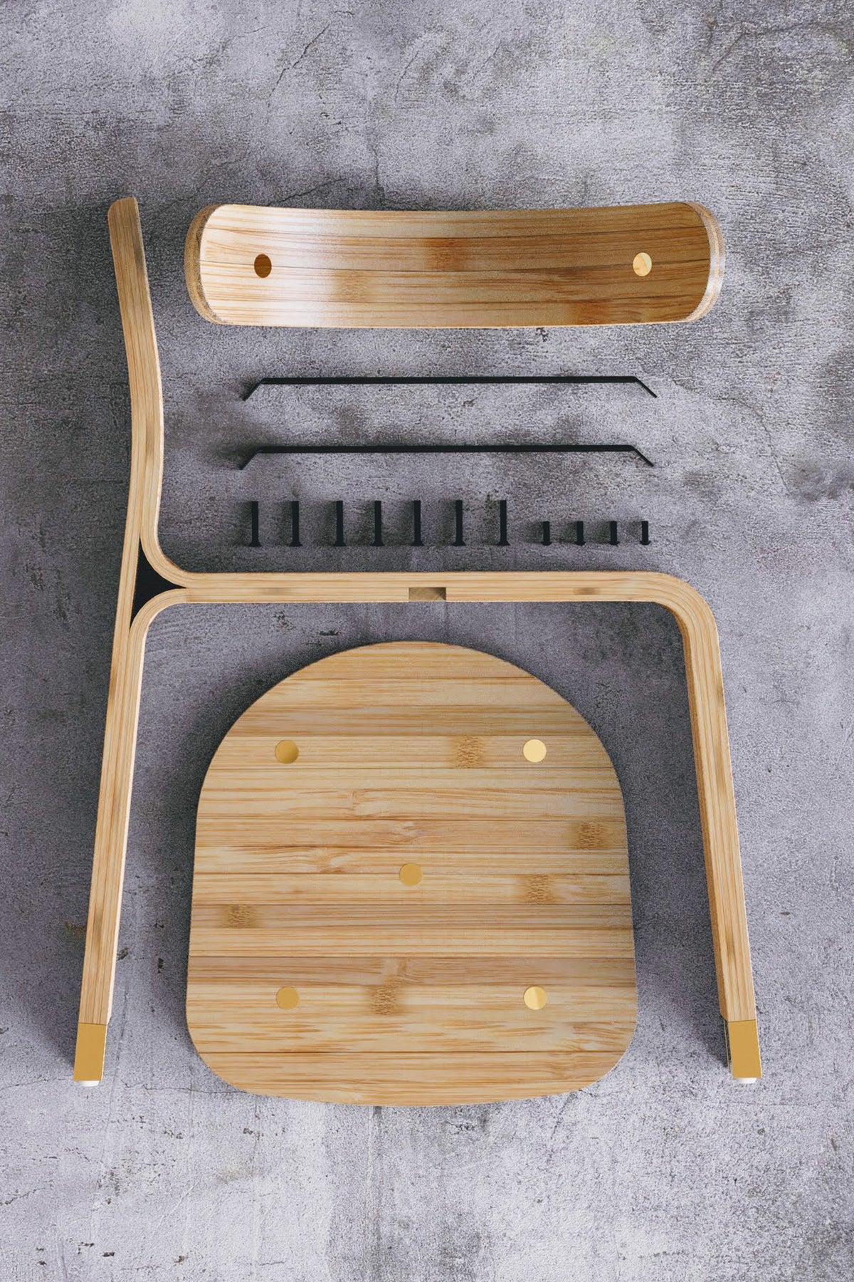Mianzi Mocha Bamboo Natural Chair (Coffee Chair)