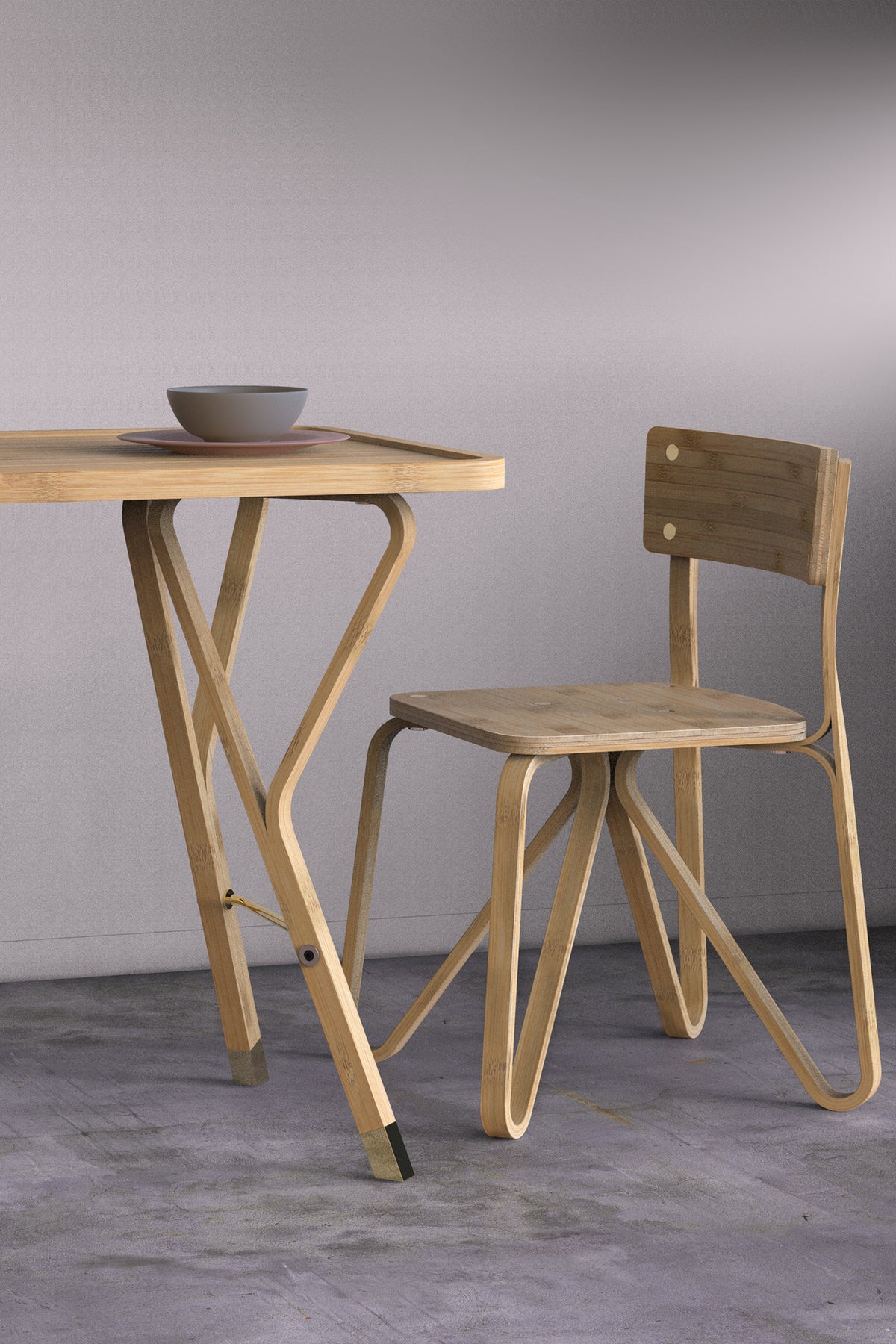Mianzi Deer Bamboo Natural Table